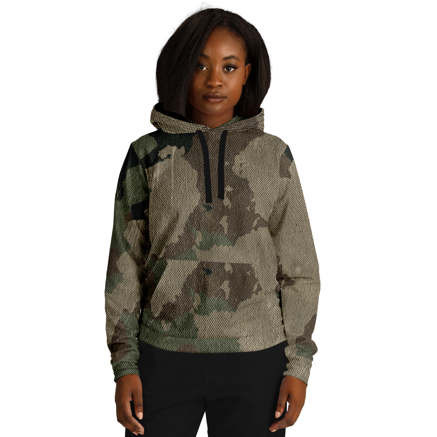 Camo Hoodie | Dirty Old Brown Pullover Camo Colors