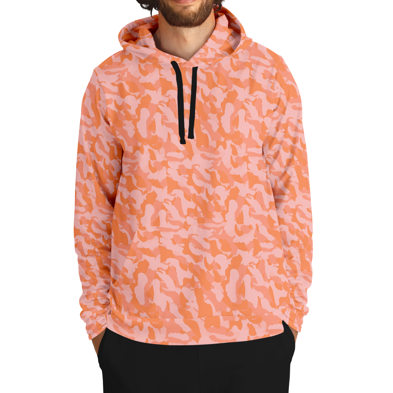 Camo Hoodie | Mango, Melon and Dark Salmon Camo Colors