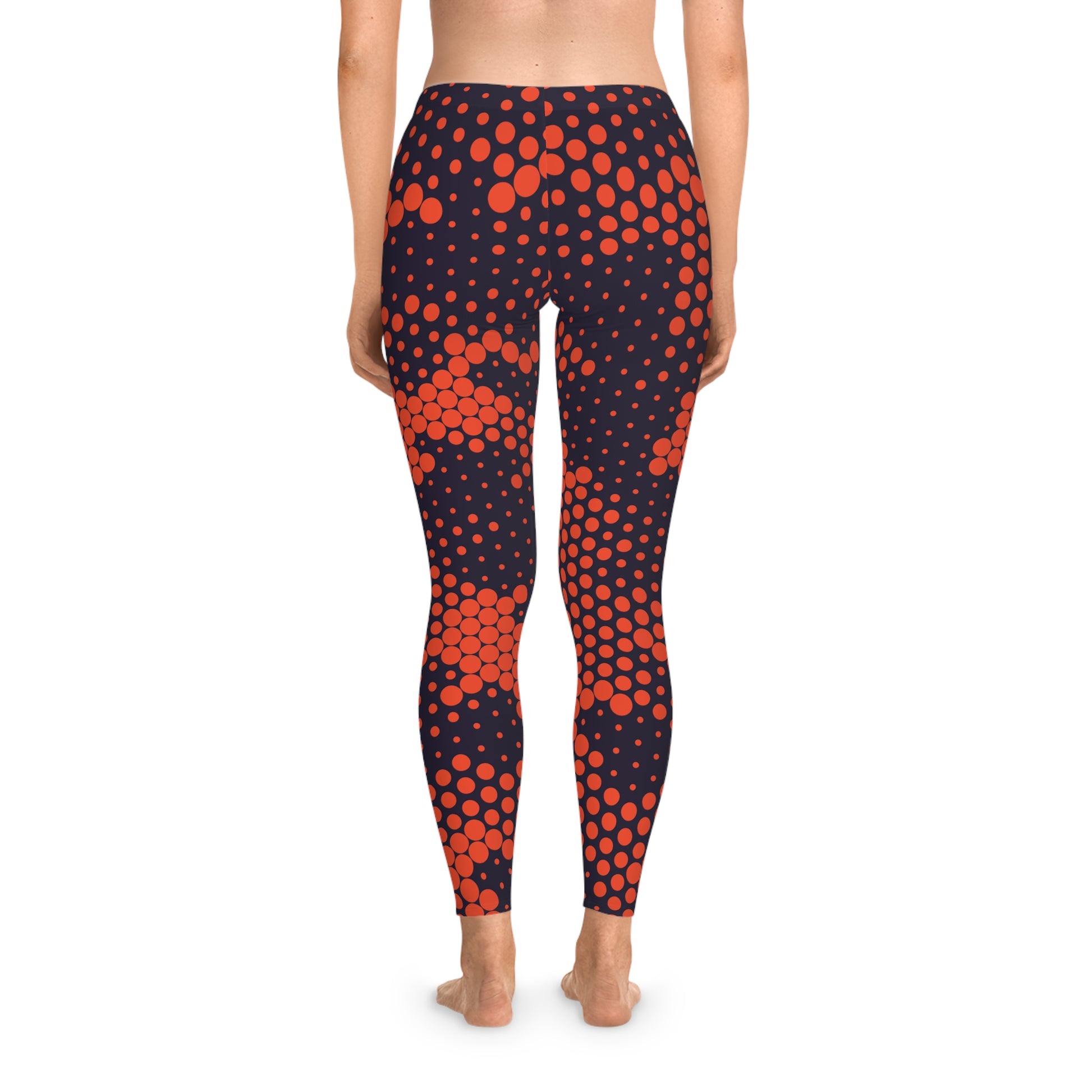 Orange & Blue Camo Leggings For Women | Mid Waist Fit Camo Colors