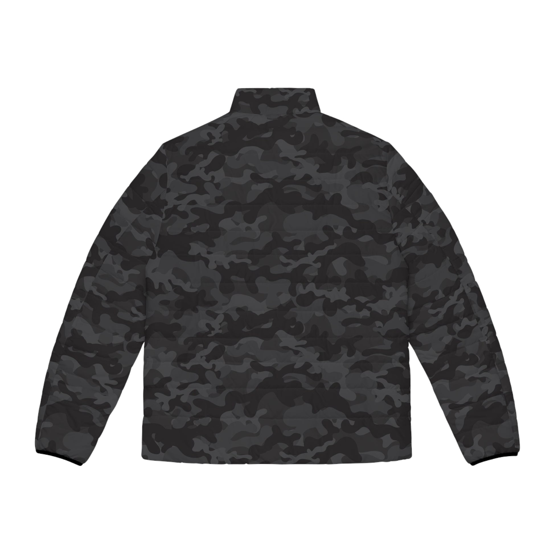 Black Camo Puffer Jacket For Men | Army Camouflage Camo Colors