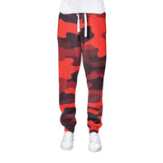 Men's Camo Track Pants | Scarlet Red & Black Camo Colors