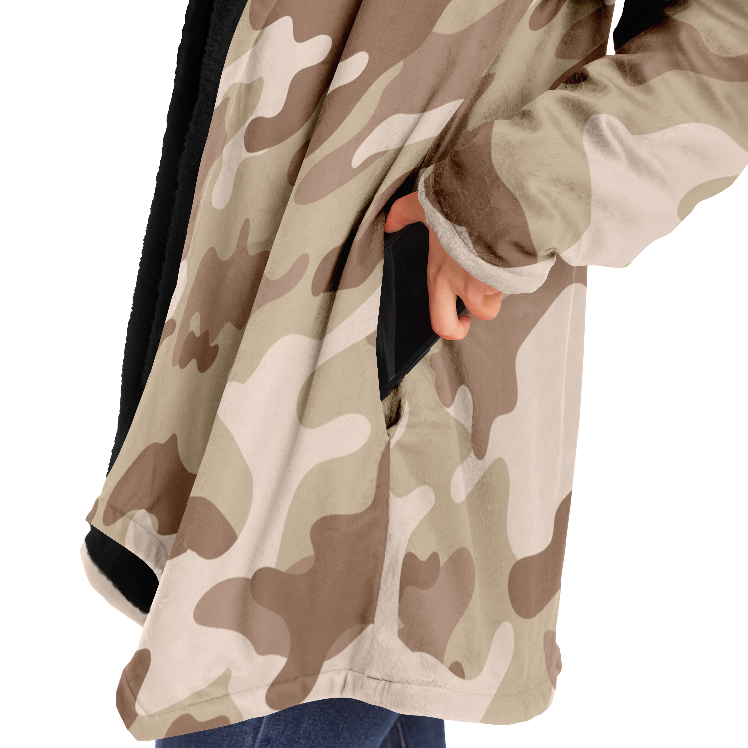Camo Cloak | Desert Brown Camouflage | Microfleece Camo Colors