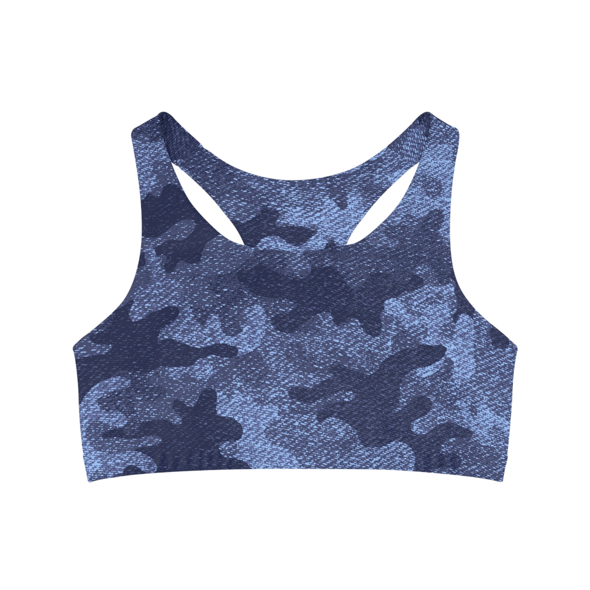 Camo Bra | Denim Blue Sports Camouflage Camo Colors