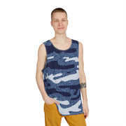 Men's Tank Blue Camo Denim Print | Camo Colors