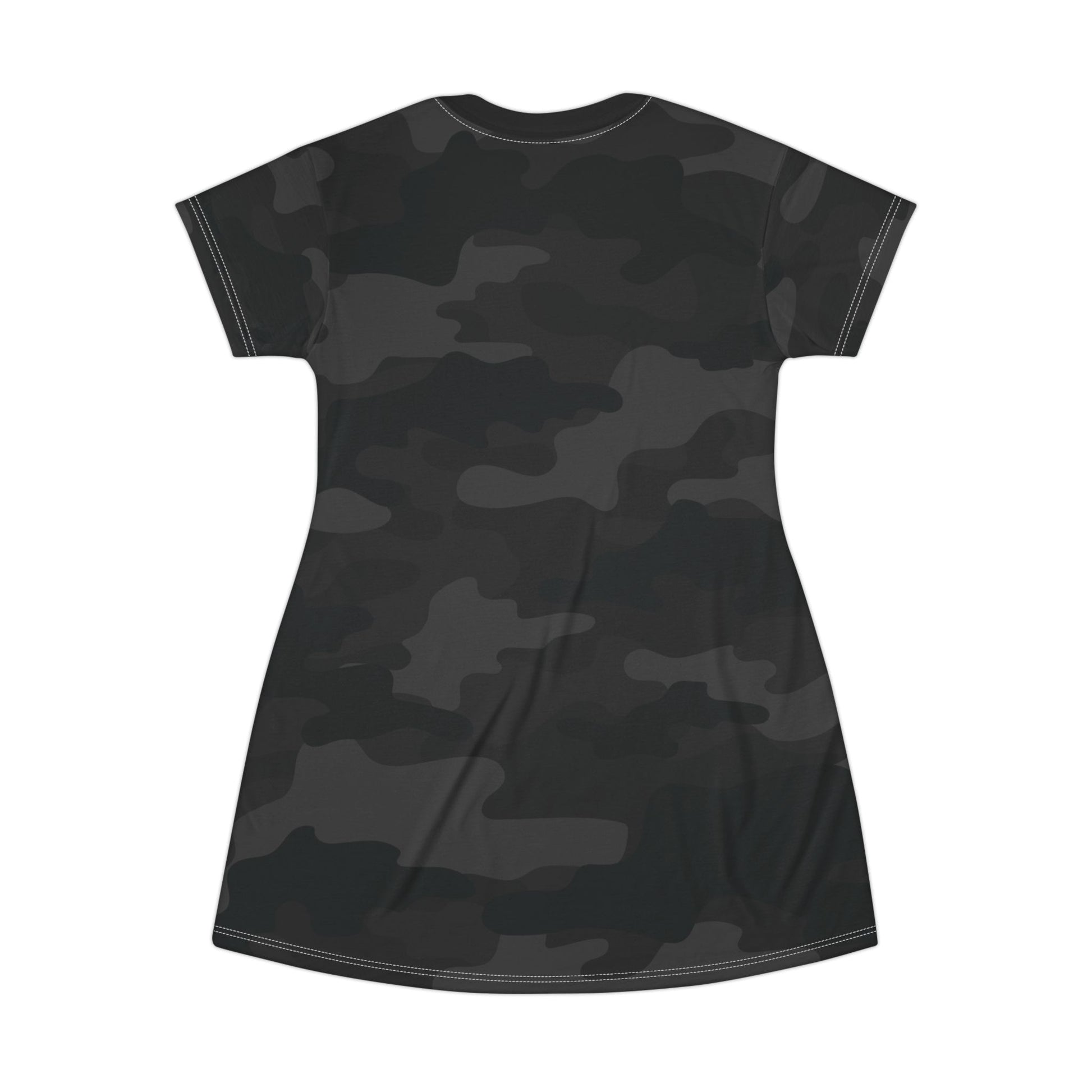 Camo T-Shirt Dress | Black Camouflage Camo Colors