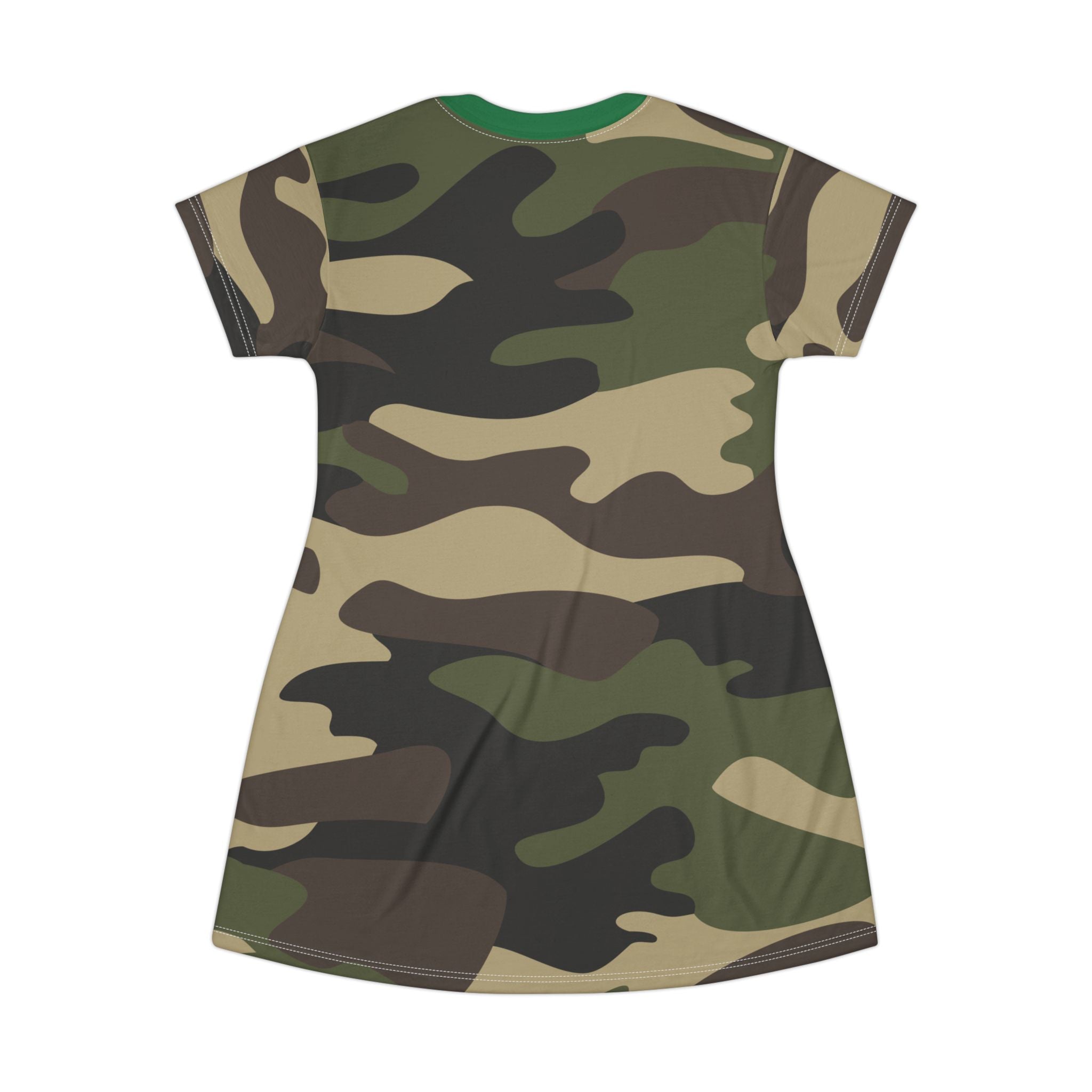 Camo T-Shirt Dress | Classic Green Camouflage Camo Colors