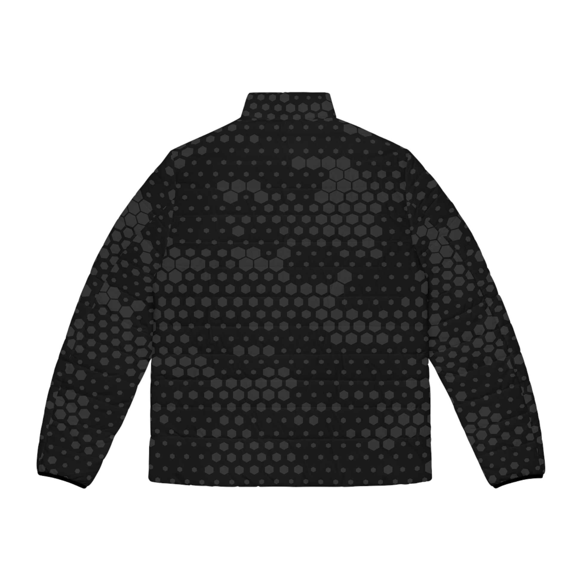 Black Camo Puffer Jacket For Men | Stylish Hive Camouflage Camo Colors