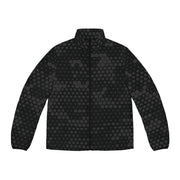 Black Camo Puffer Jacket For Men | Stylish Hive Camouflage Camo Colors