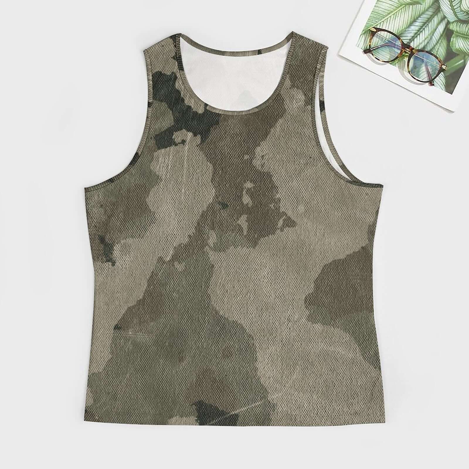 Camo Tank Top | Dirty Old Brown Camouflage Camo Colors