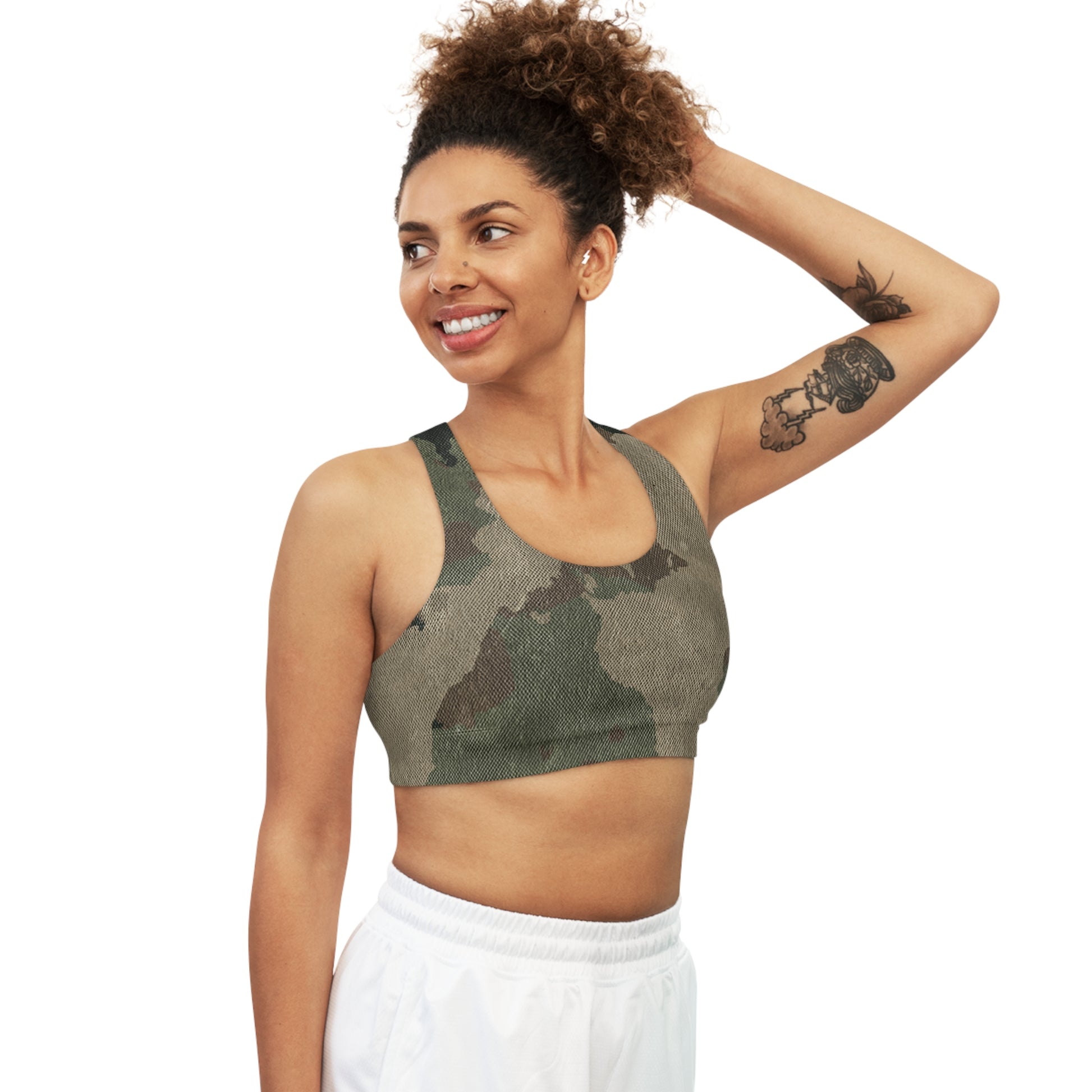 Camo Bra | Dirty Brown Sports Camouflage Camo Colors