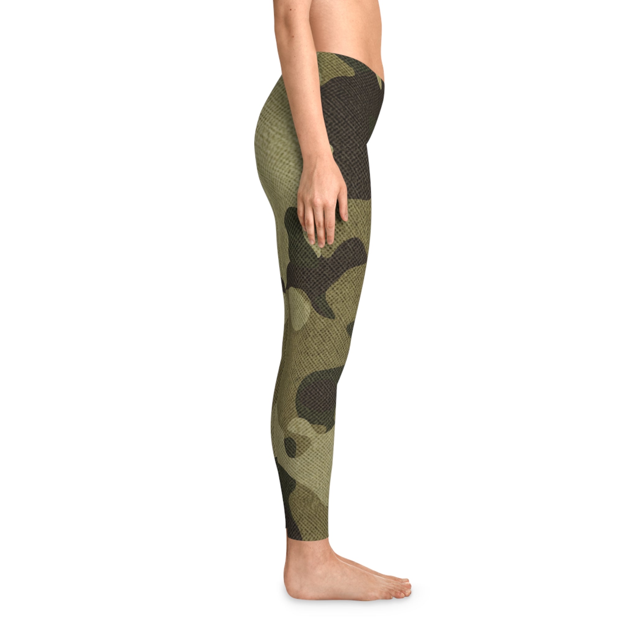 Green Camo Leggings For Women | Mid Waist Fit Camo Colors