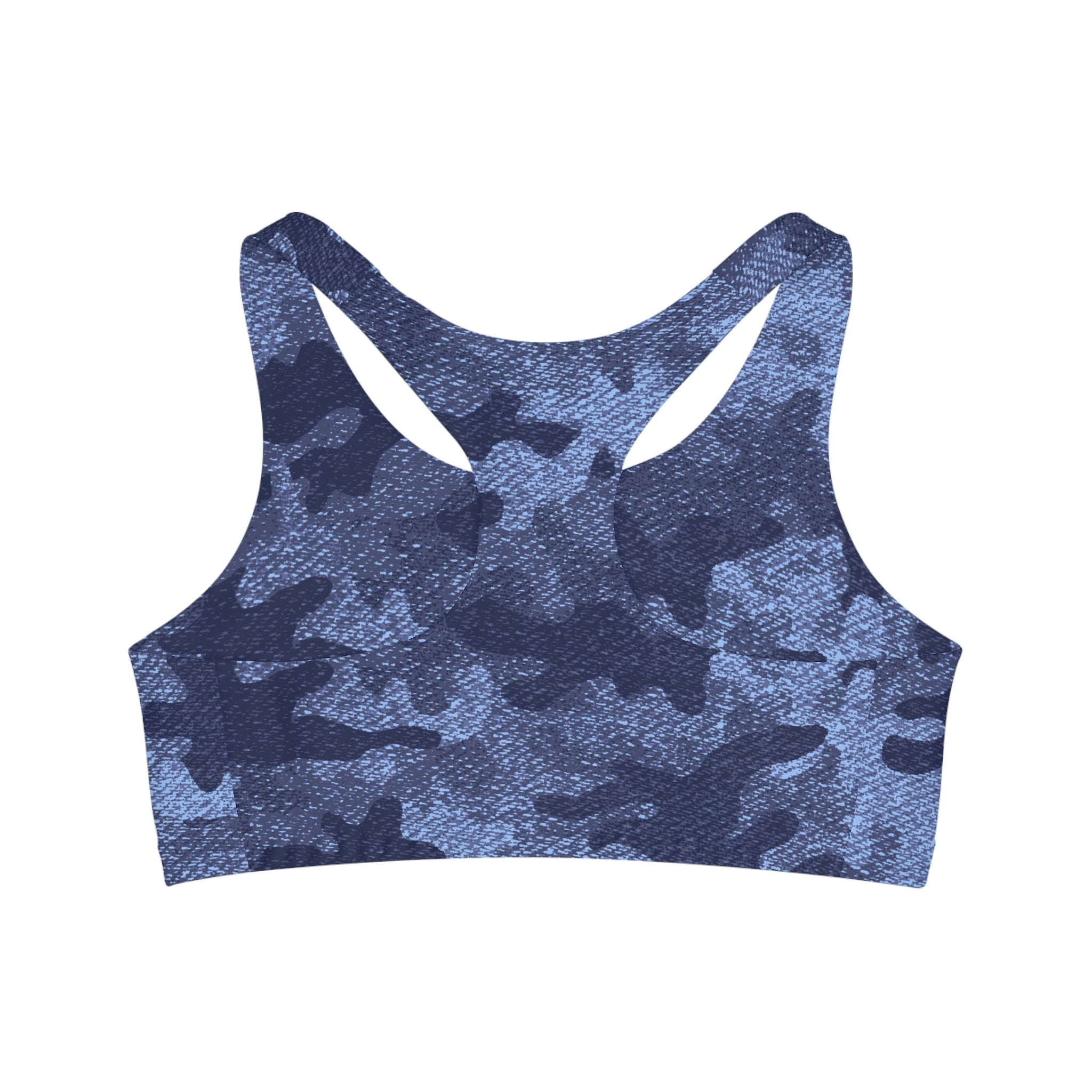 Camo Bra | Denim Blue Sports Camouflage Camo Colors