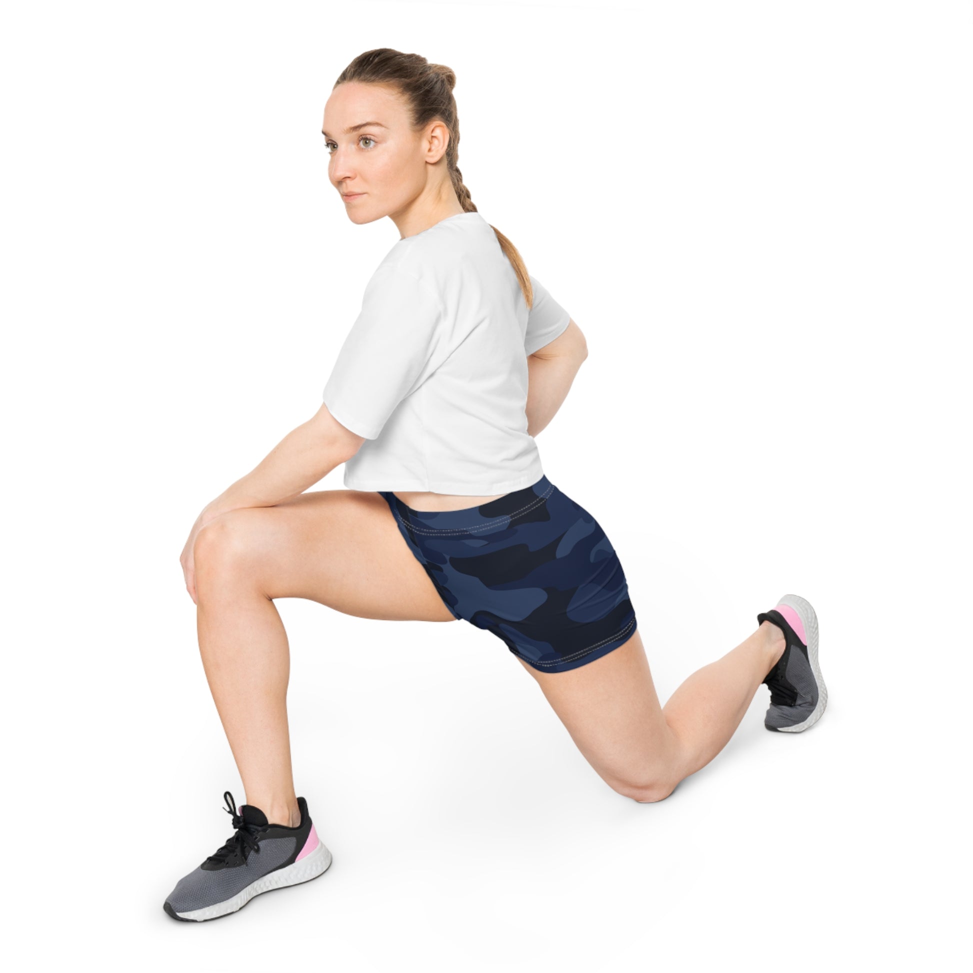 Women's Camo Shorts | Tight Fit | Deep Blue Camouflage Camo Colors