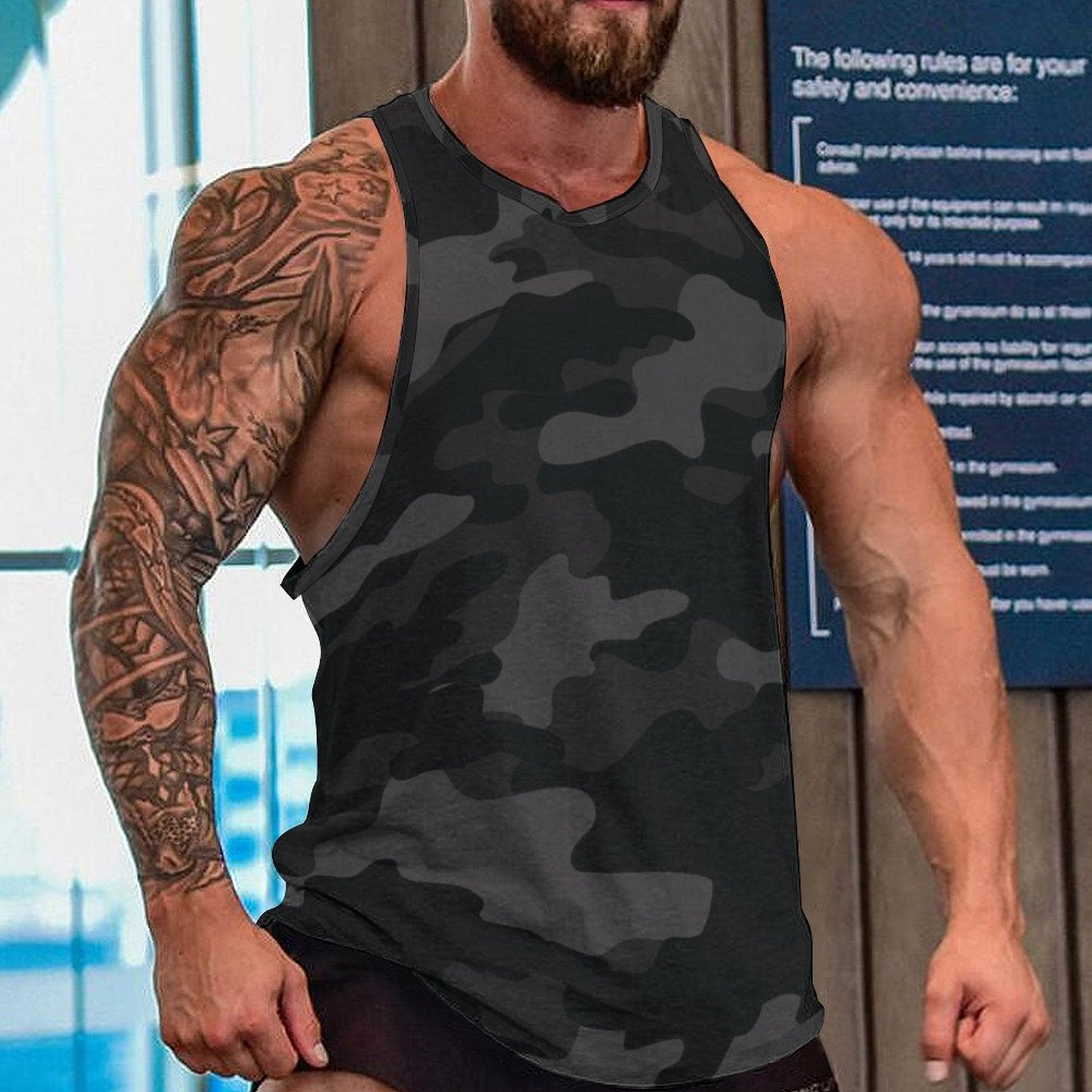 Camo Tank Top | Black Camouflage Camo Colors