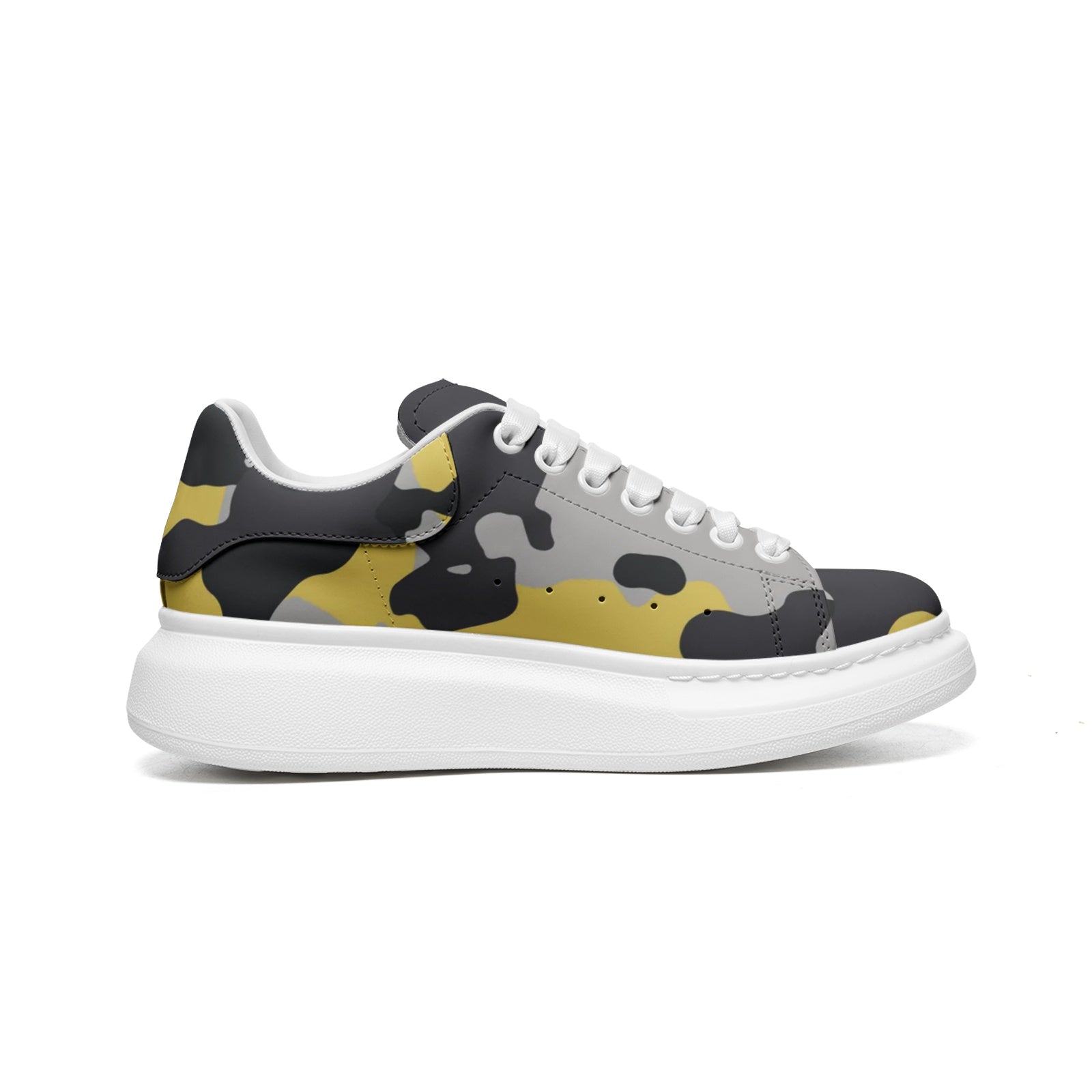 McQueen Camo Sneakers | Yellow, Black, and Silver Camouflage Camo Colors