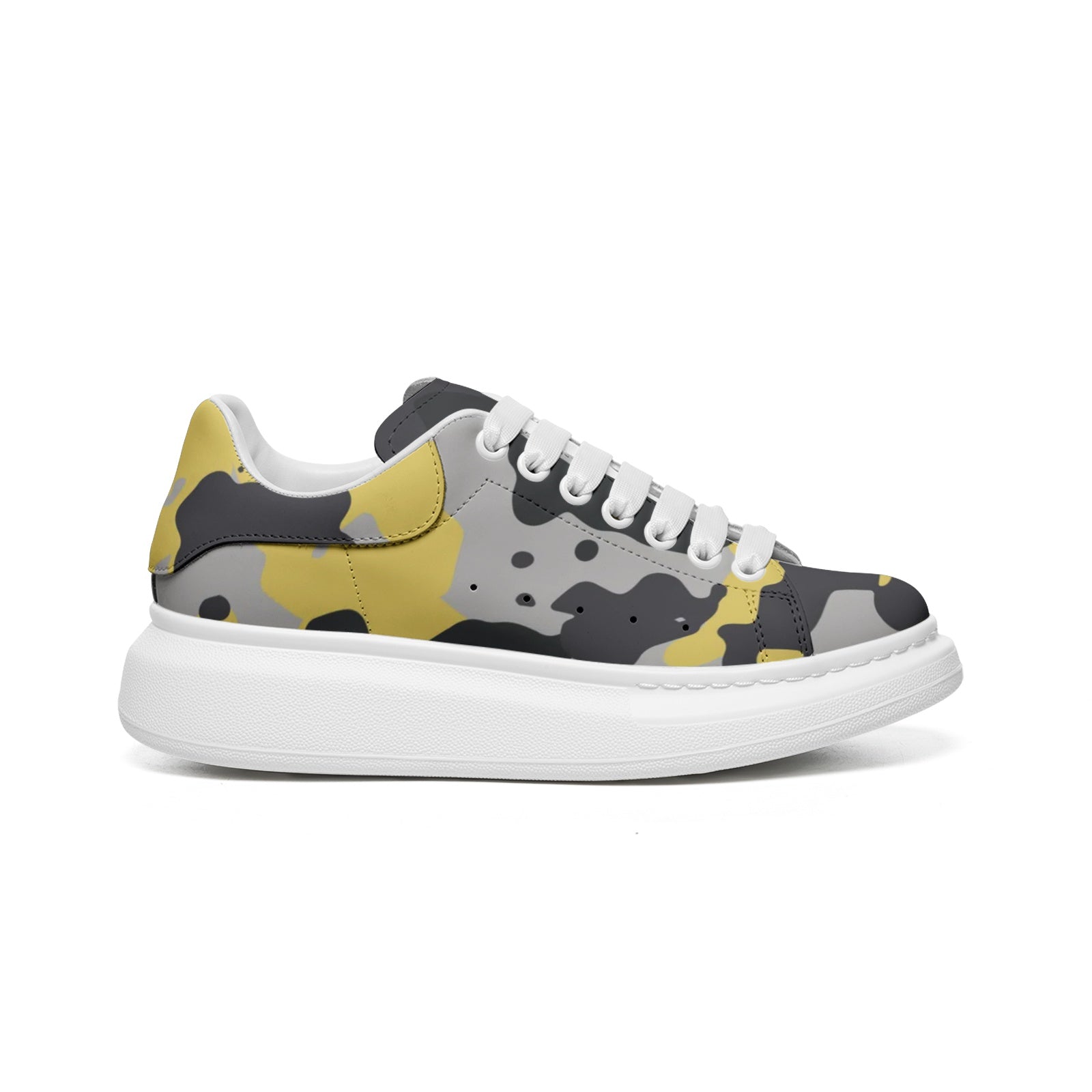 McQueen Camo Sneakers | Yellow, Black, and Silver Camouflage Camo Colors