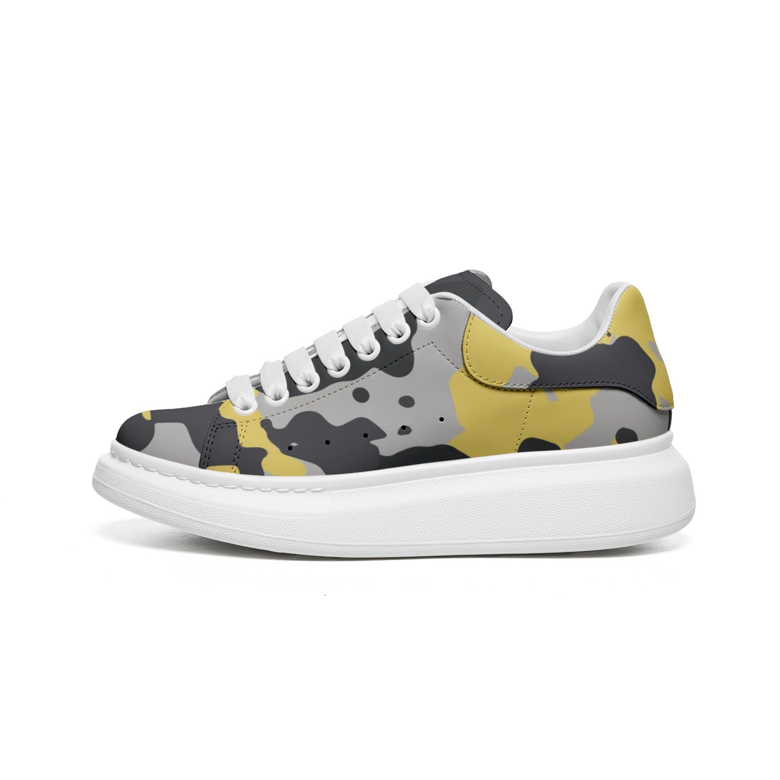 McQueen Camo Sneakers | Yellow, Black, and Silver Camouflage Camo Colors