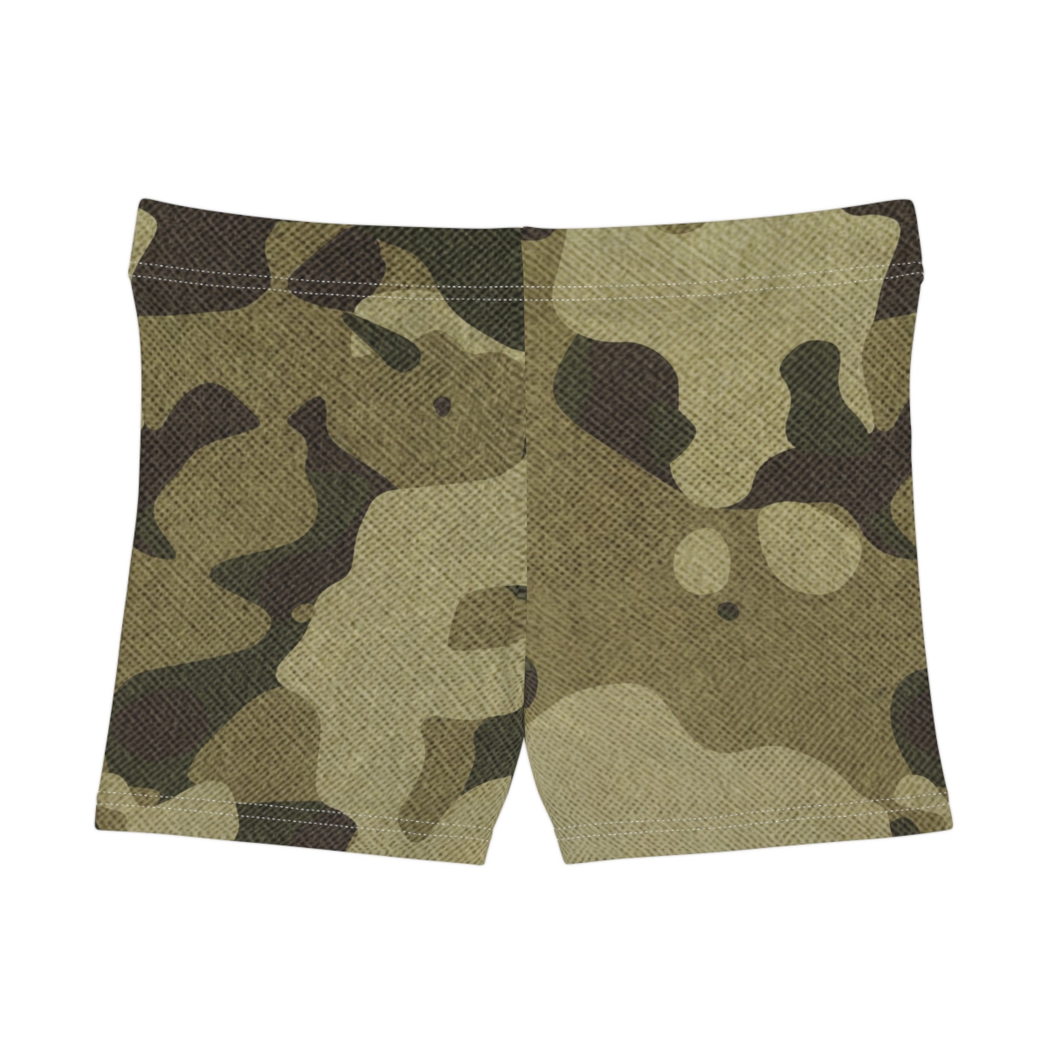 Women's Camo Shorts | Tight Fit | Green Fabric Camouflage style Camo Colors