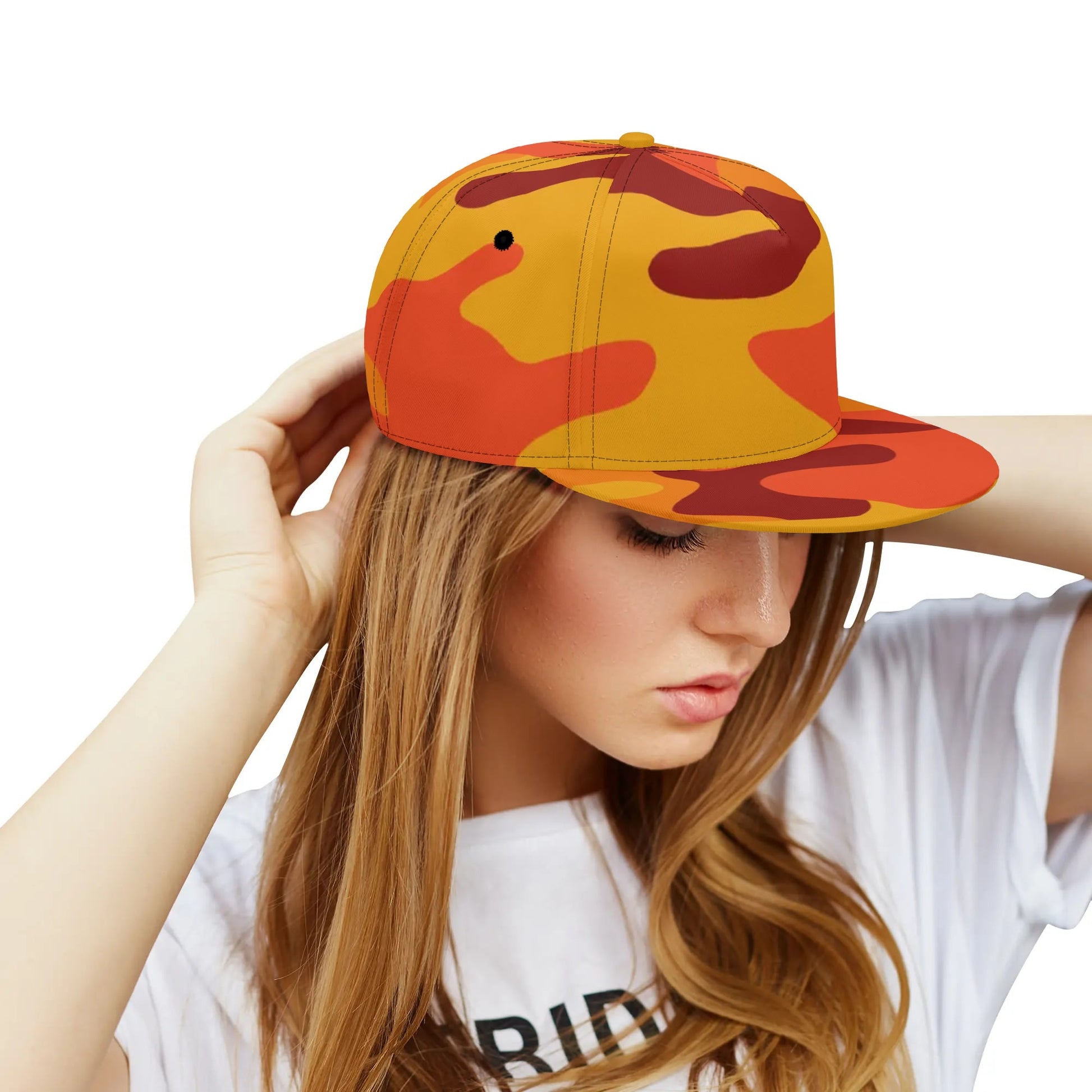 Camo Snapback | Orange & Red Camouflage Camo Colors