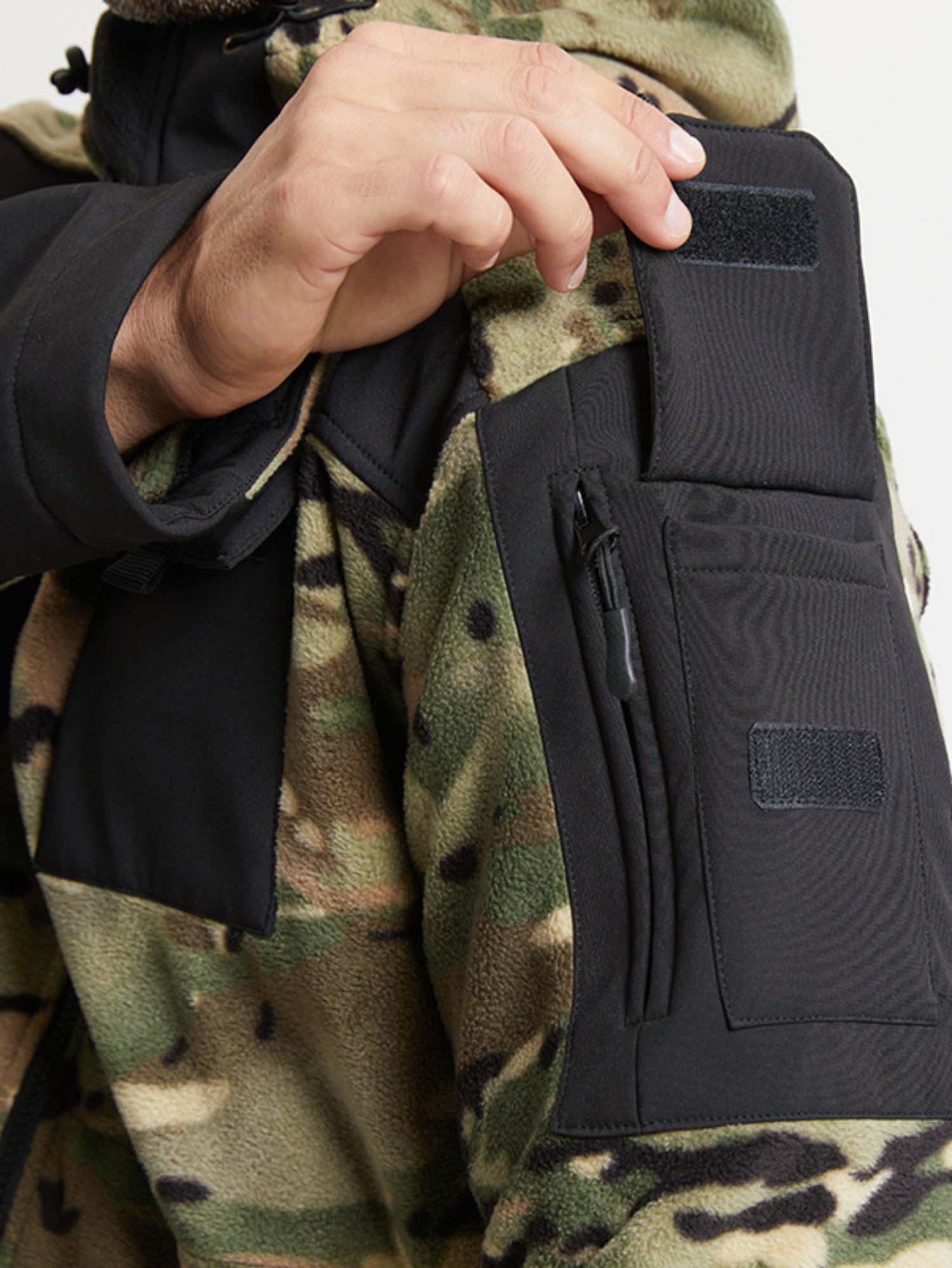 Men's Camo Hunting Jacket | Windproof Winter Fleece Coat Camo Colors