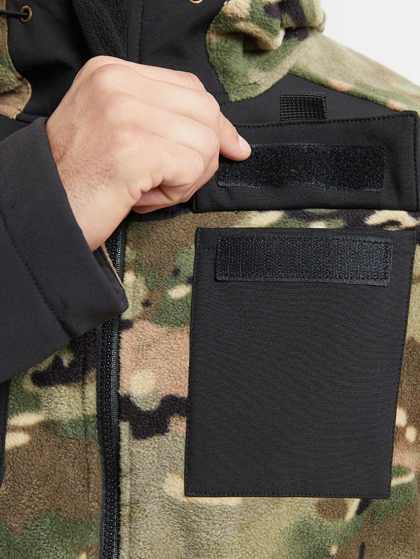 Men's Camo Hunting Jacket | Windproof Winter Fleece Coat Camo Colors