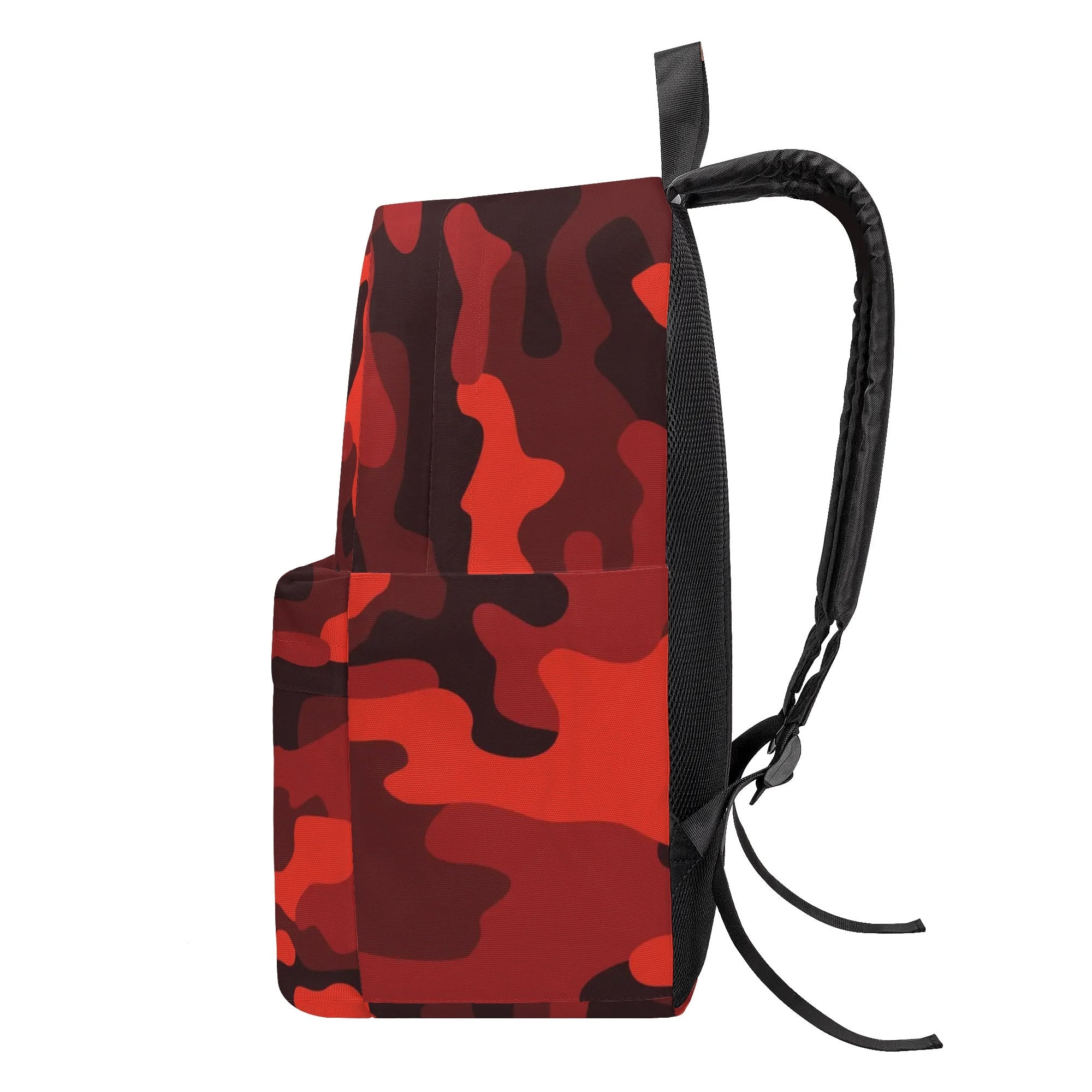 Camo Backpack | Scarlet Red & Black Camouflage Camo Colors