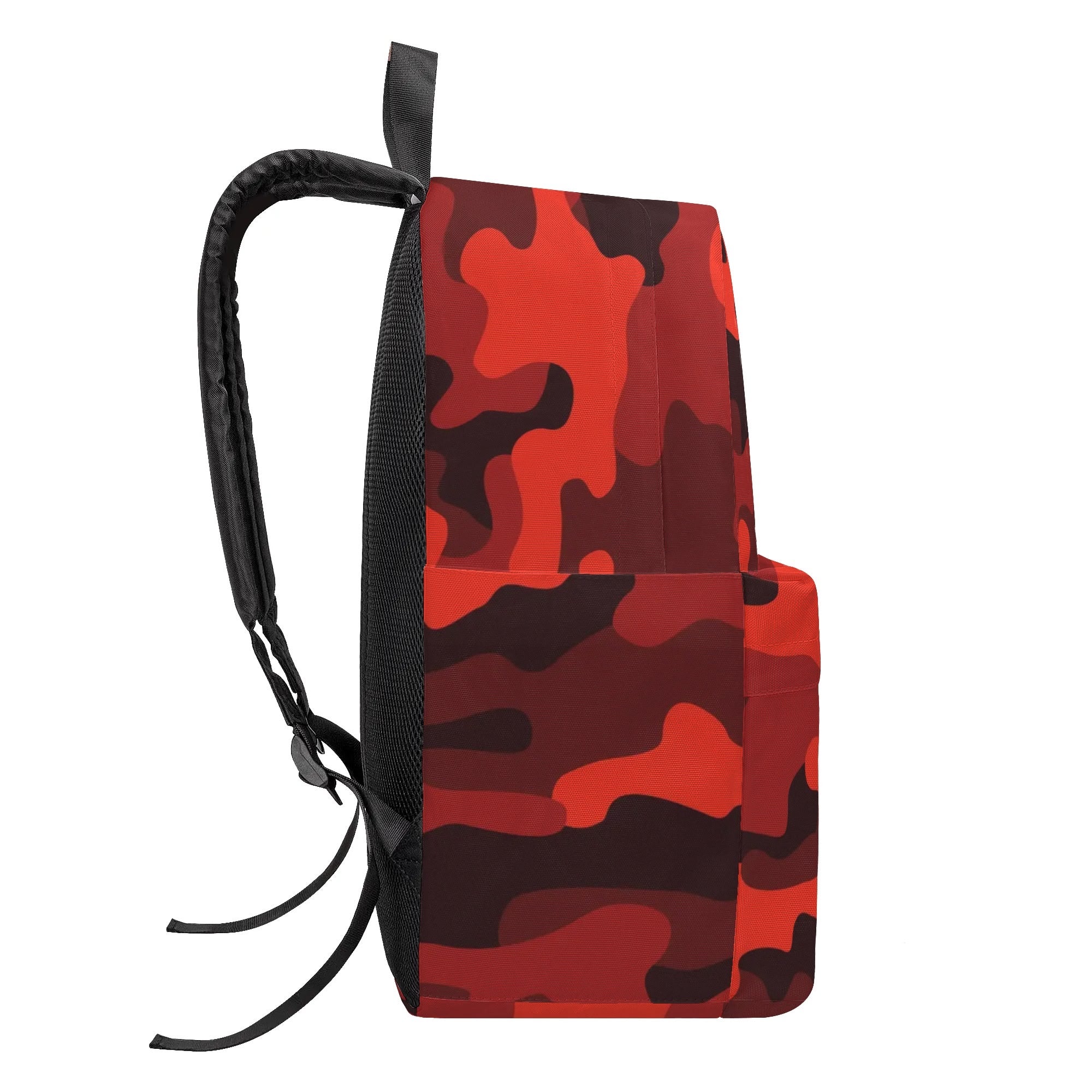 Camo Backpack | Scarlet Red & Black Camouflage Camo Colors