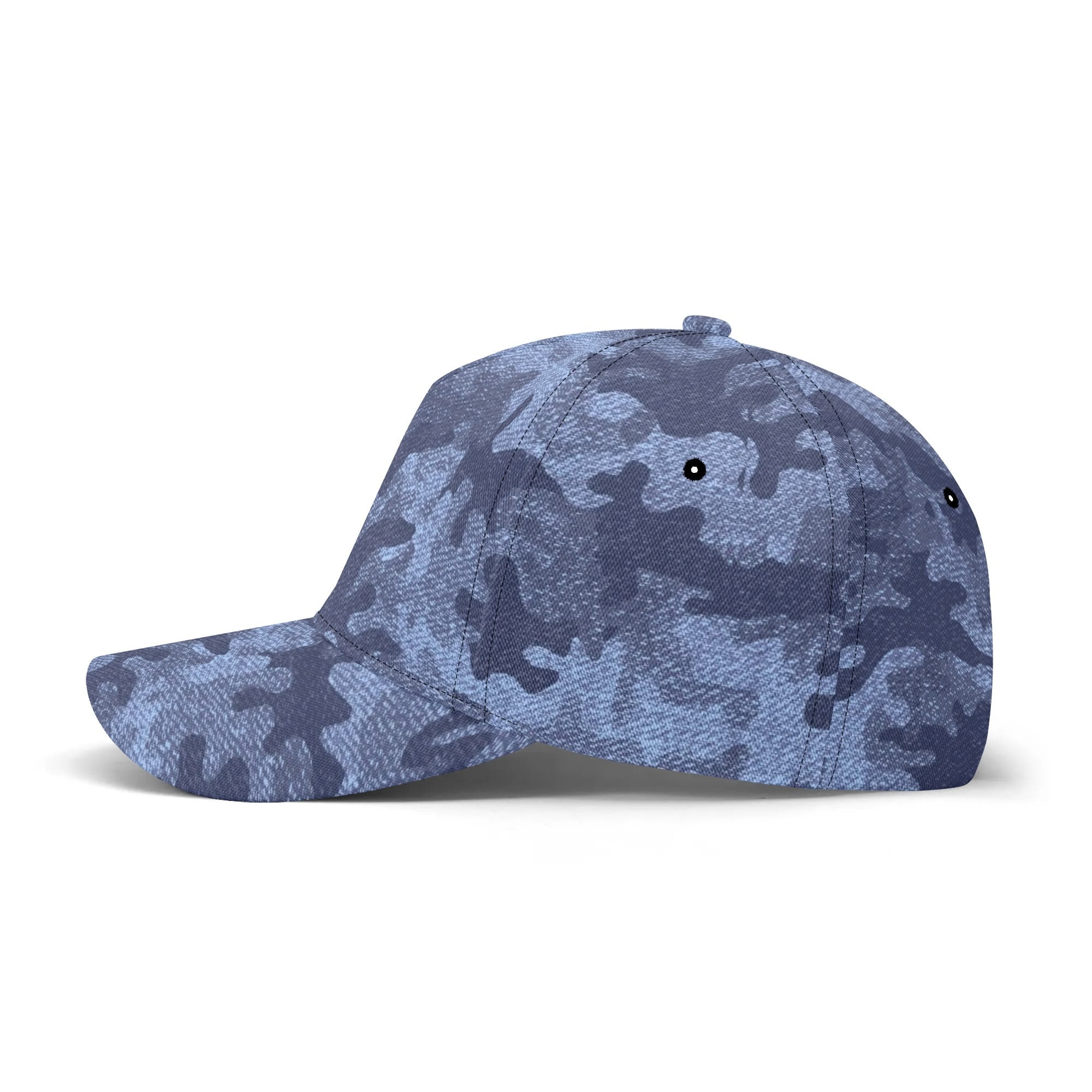Camo Baseball Cap | Denim Blue Camouflage Style Camo Colors