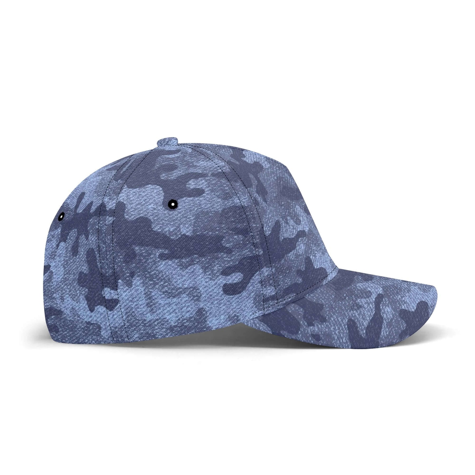 Camo Baseball Cap | Denim Blue Camouflage Style Camo Colors