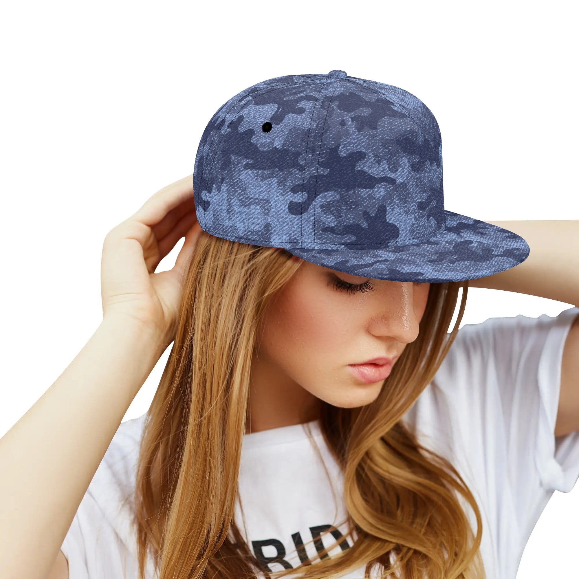 Camo Snapback | Denim Blue Camouflage Camo Colors