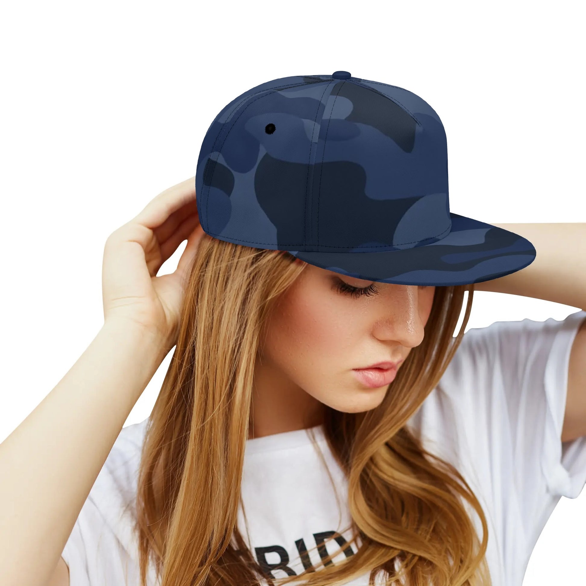 Camo Snapback | Deep Blue Camouflage Camo Colors
