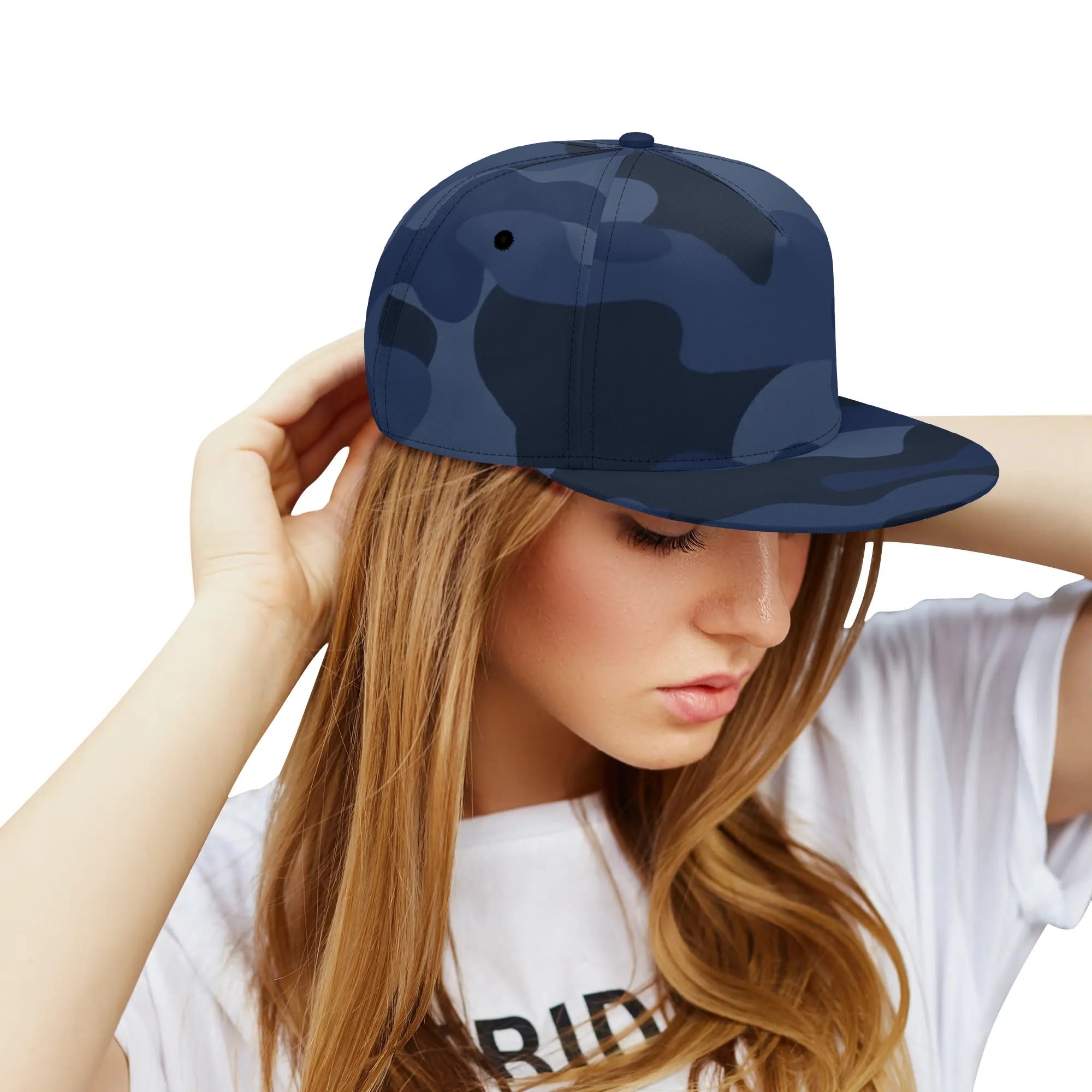 Camo Snapback | Deep Blue Camouflage Camo Colors
