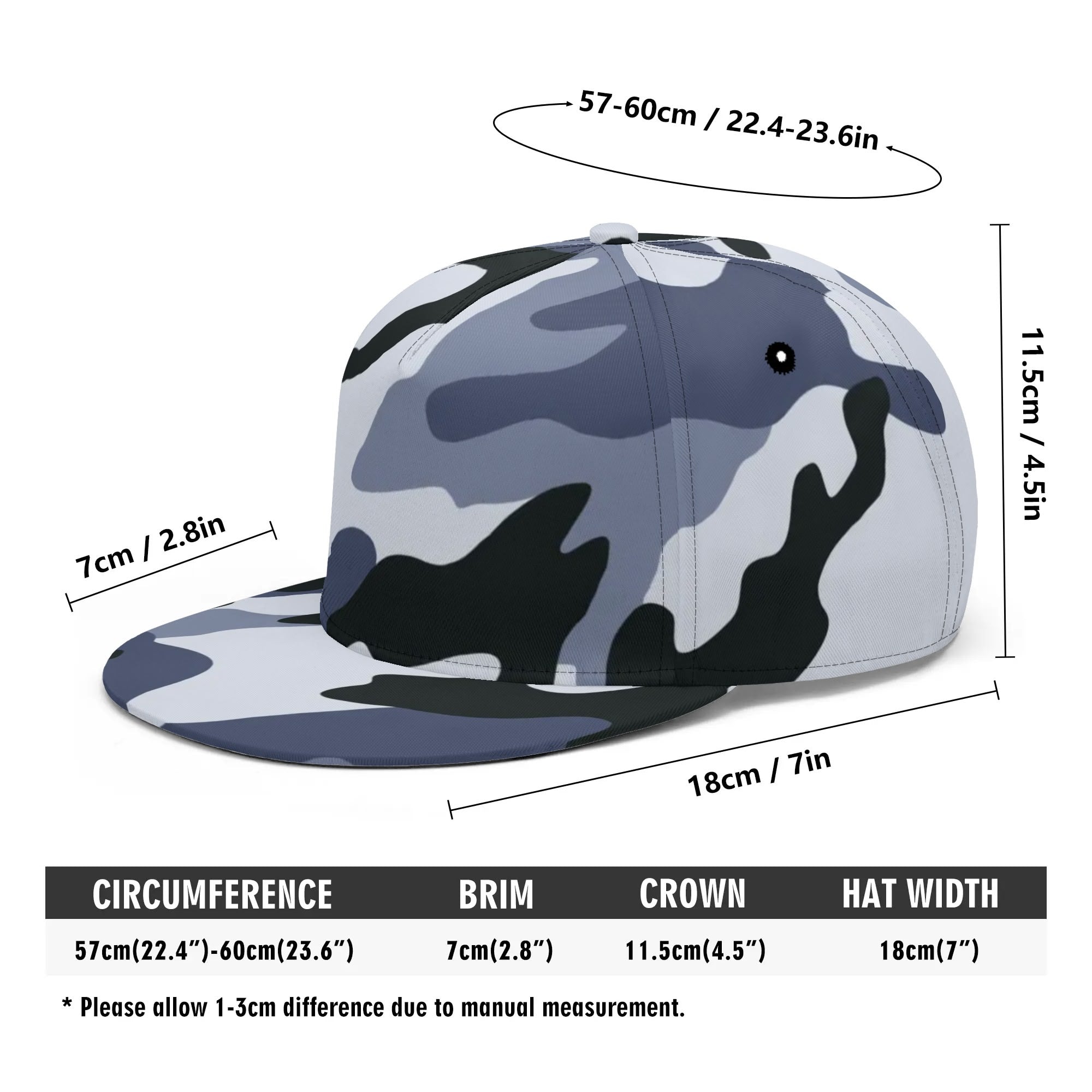 Camo Snapback | Light Blue Camouflage Camo Colors
