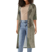 Camo Kimono | Dirty Old Brown Half Sleeve Camo Colors