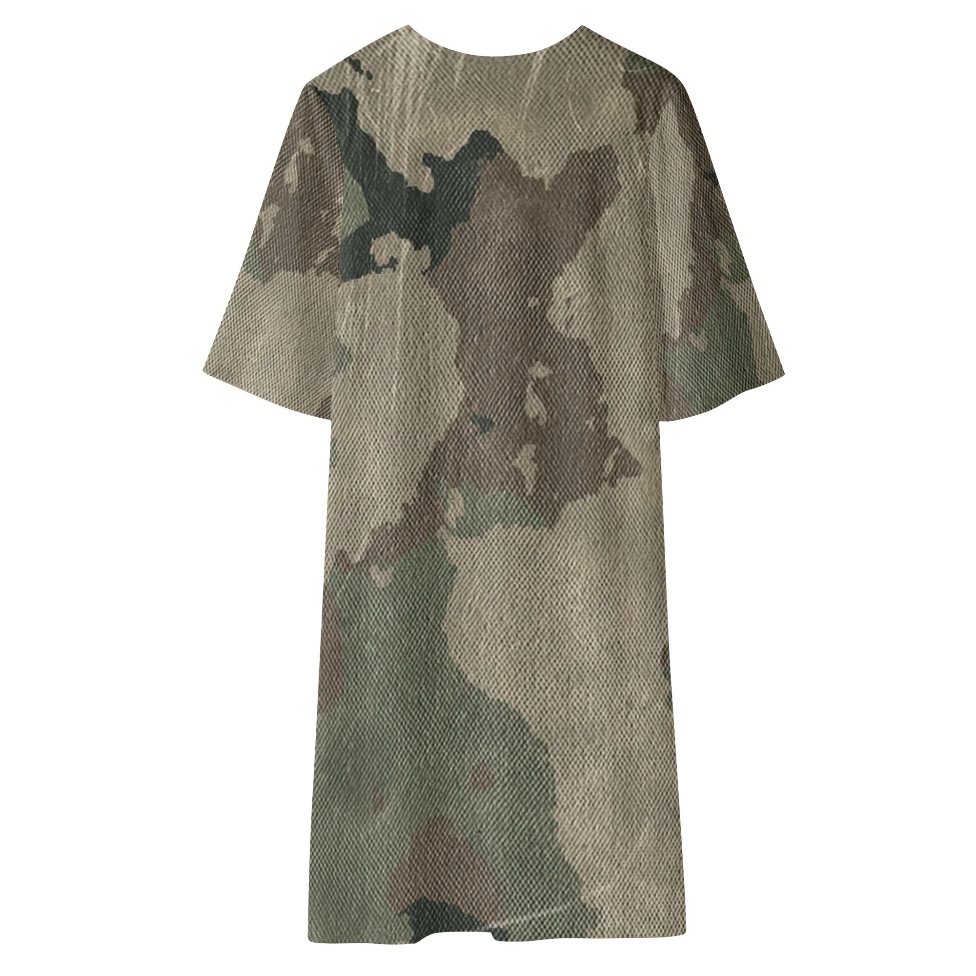 Camo Kimono | Dirty Old Brown Half Sleeve Camo Colors