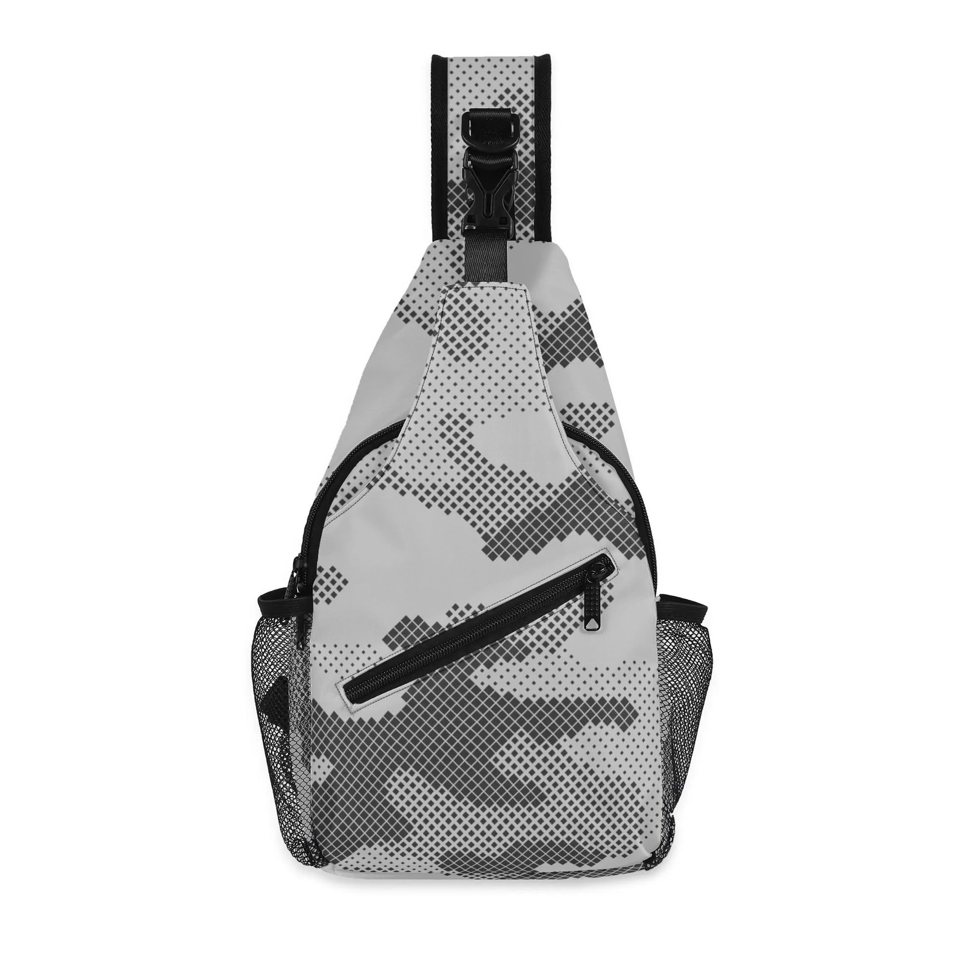Camo Bag | Gray Digital Camouflage | Chest Crossbody Style Camo Colors