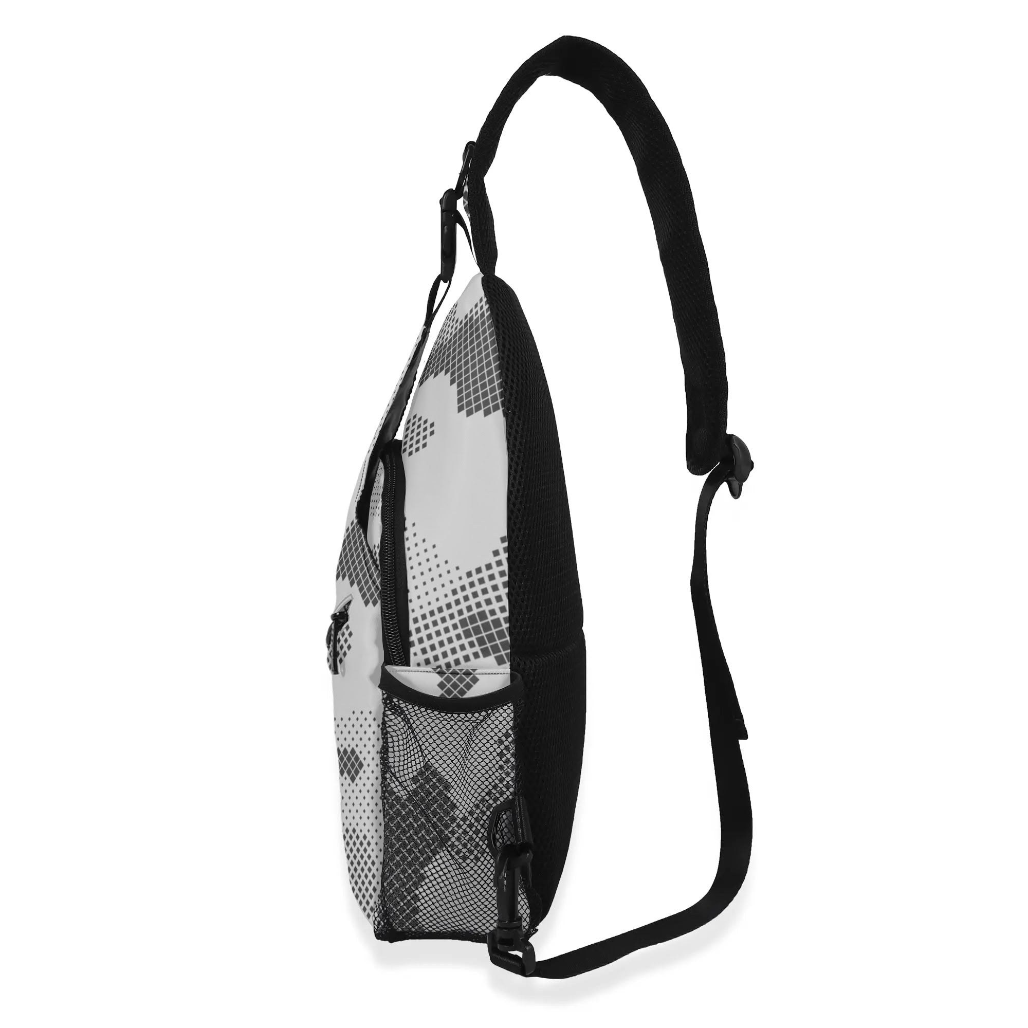 Camo Bag | Gray Digital Camouflage | Chest Crossbody Style Camo Colors
