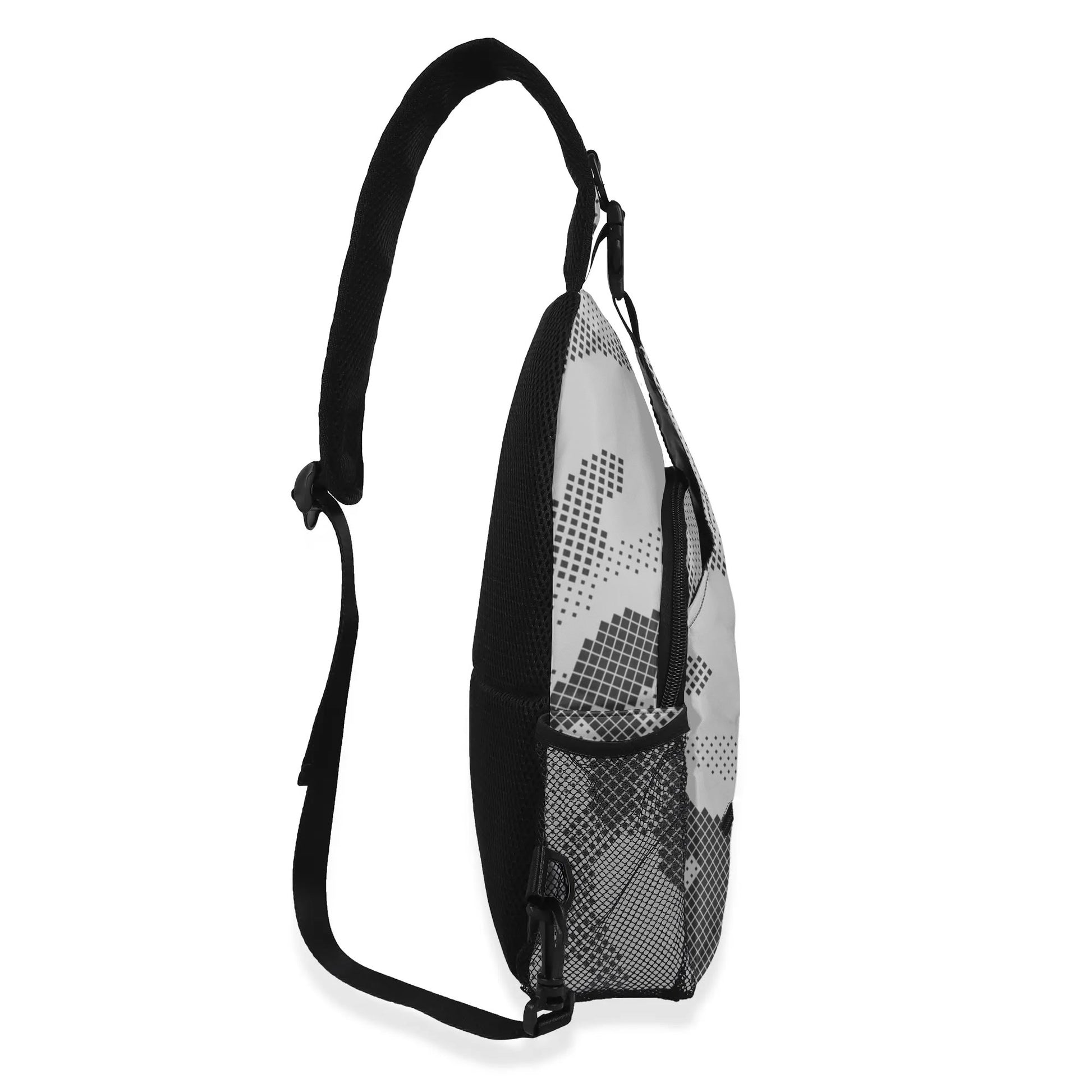 Camo Bag | Gray Digital Camouflage | Chest Crossbody Style Camo Colors