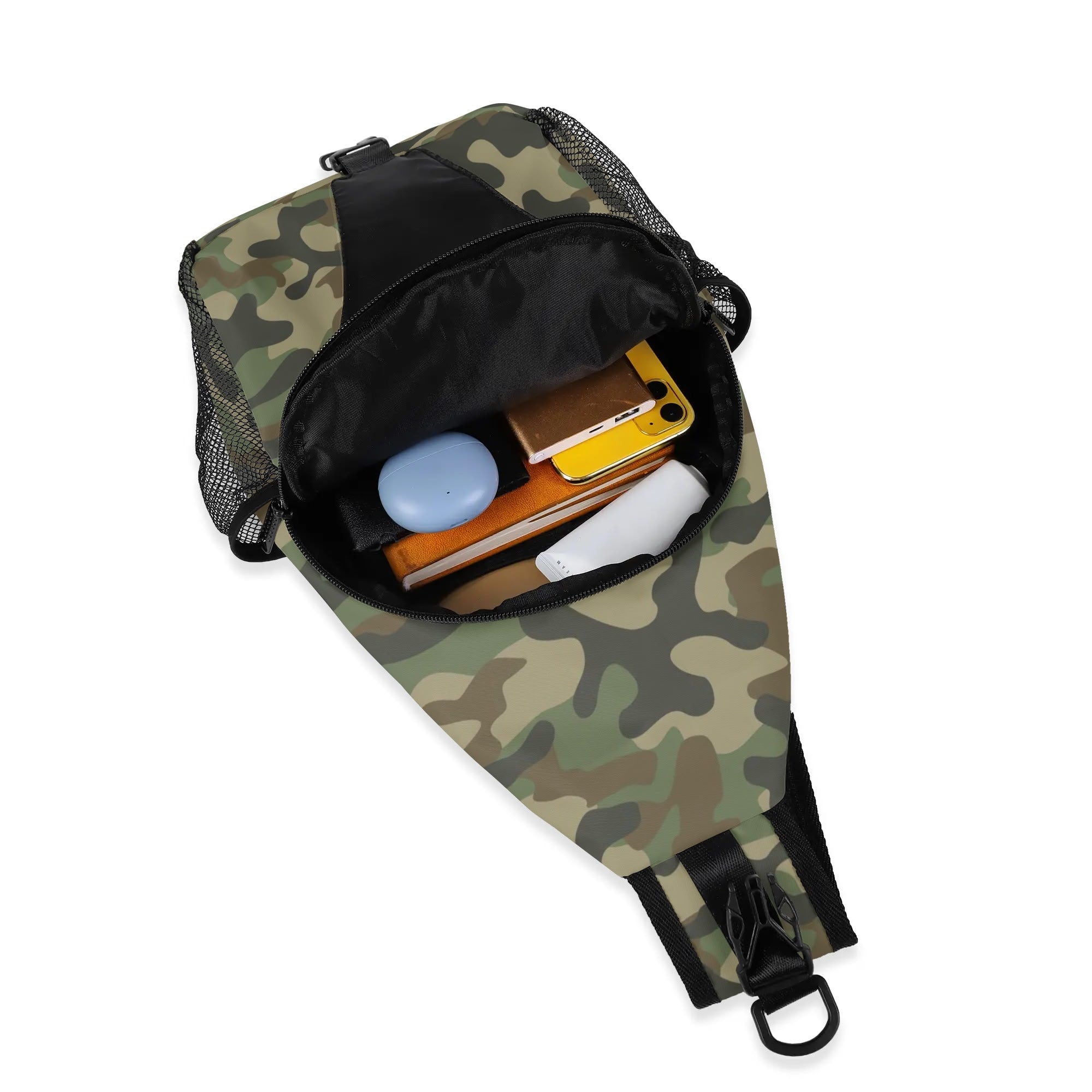 Camo Bag | Military Brown Camouflage | Chest Crossbody style Camo Colors