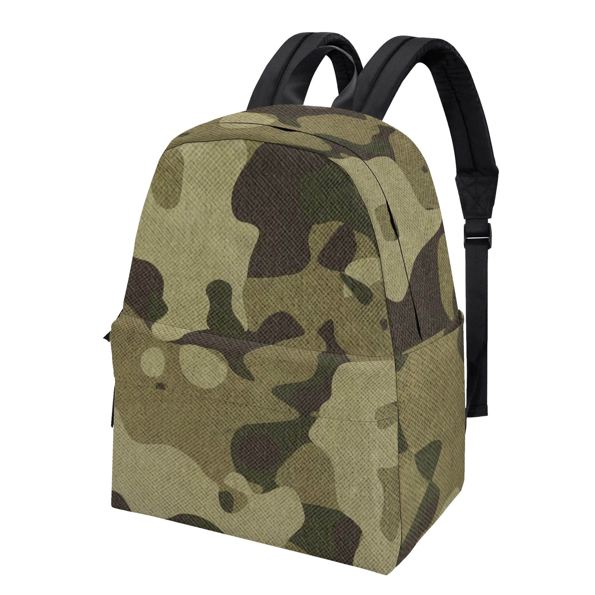 Camo Backpack | Green Fabric Camouflage Style Camo Colors