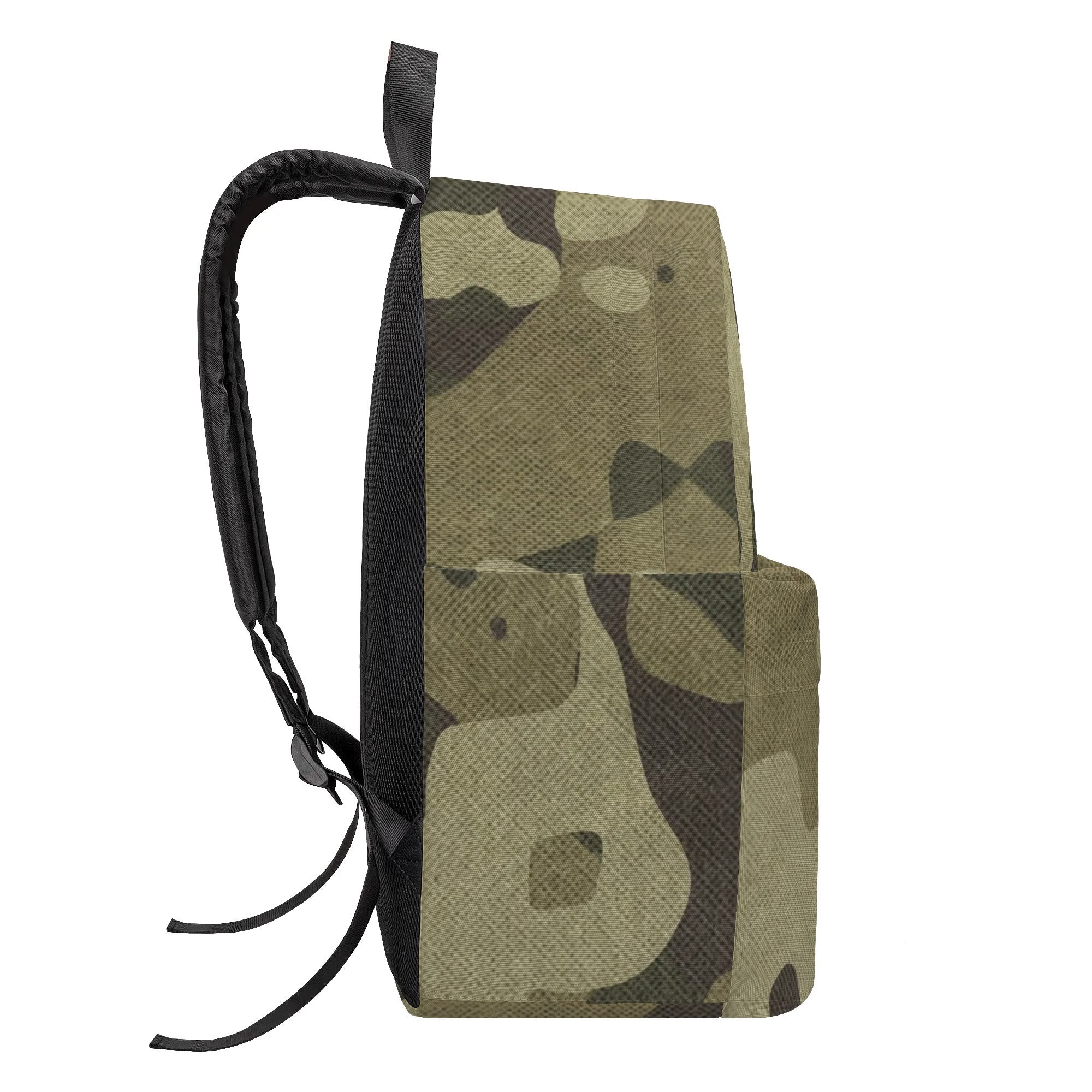 Camo Backpack | Green Fabric Camouflage Style Camo Colors