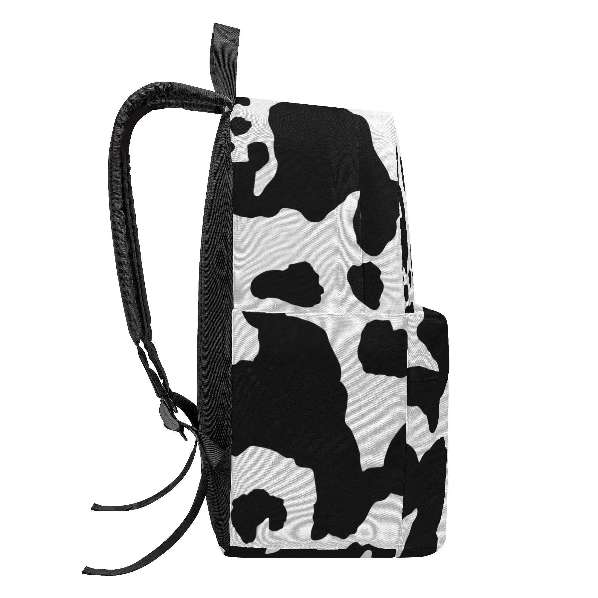 Camo Backpack | Black & White Cow Camouflage Style Camo Colors