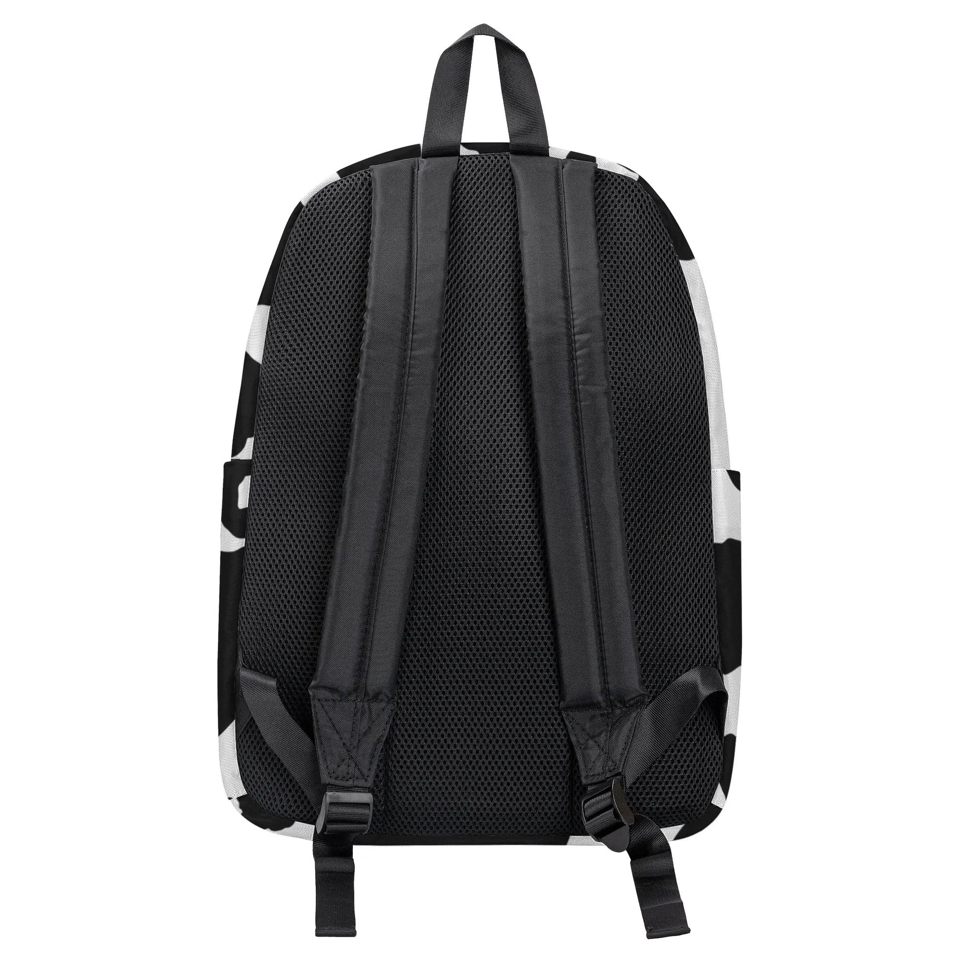 Camo Backpack | Black & White Cow Camouflage Style Camo Colors