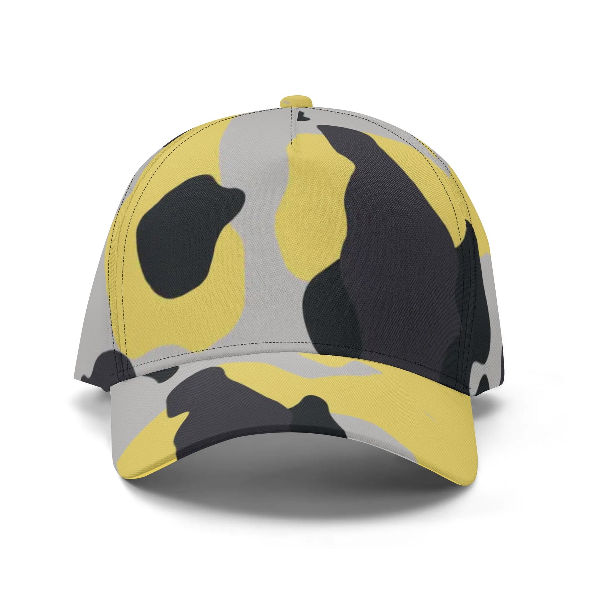 Camo Baseball Cap | Yellow, Black, and Silver Camouflage Style Camo Colors