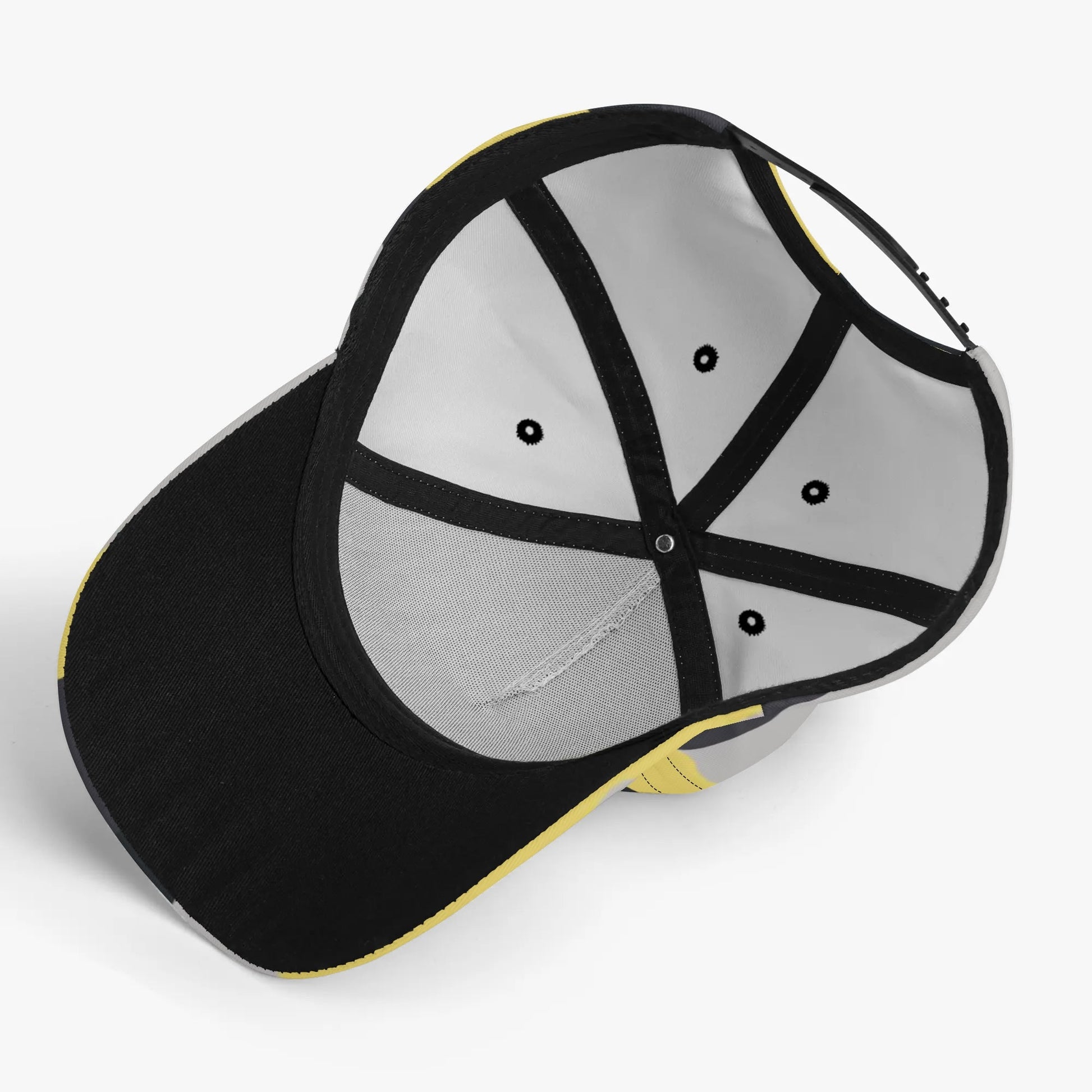 Camo Baseball Cap | Yellow, Black, and Silver Camouflage Style Camo Colors