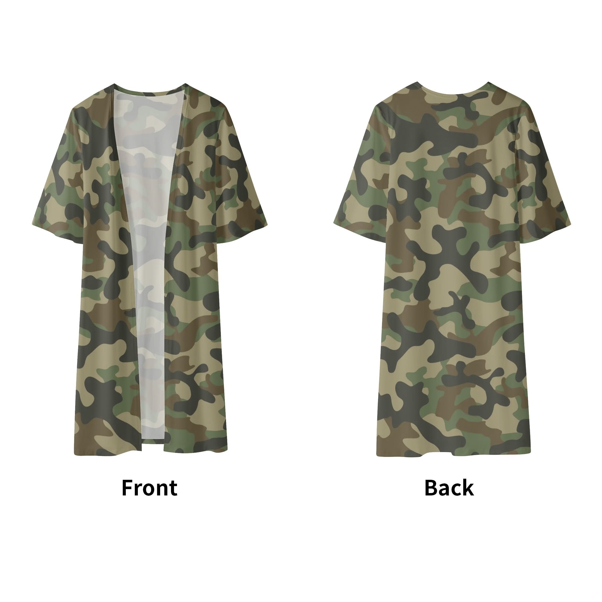Camo Kimono | Military Brown Camouflage Camo Colors