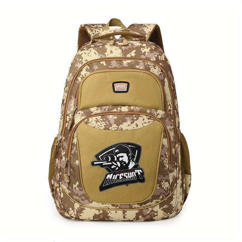 Fashion Camouflage Print Knapsack | Casual Large Capacity Camo Colors