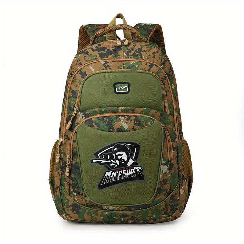 Fashion Camouflage Print Knapsack | Casual Large Capacity Camo Colors