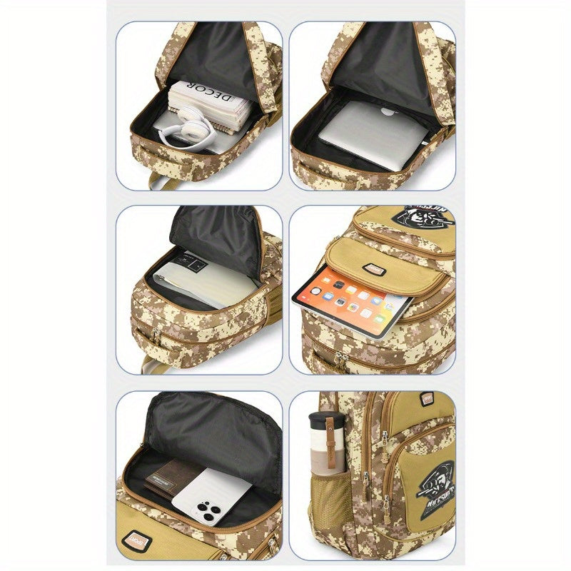 Fashion Camouflage Print Knapsack | Casual Large Capacity Camo Colors