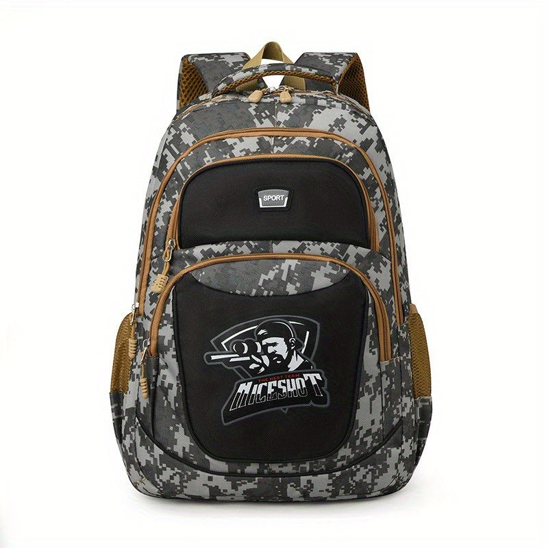 Fashion Camouflage Print Knapsack | Casual Large Capacity Camo Colors